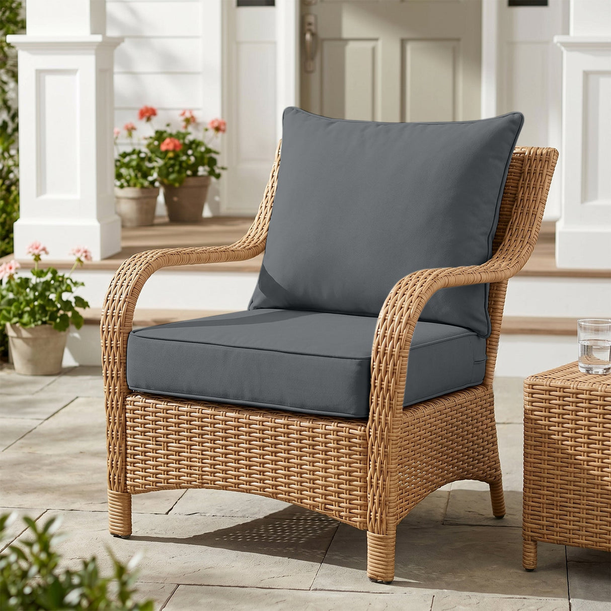 Outdoor Deep Seat Patio Seat Cushion Set, 25x25x5 inch, 2 - Piece Back Chair Cushion - Eagle Peak