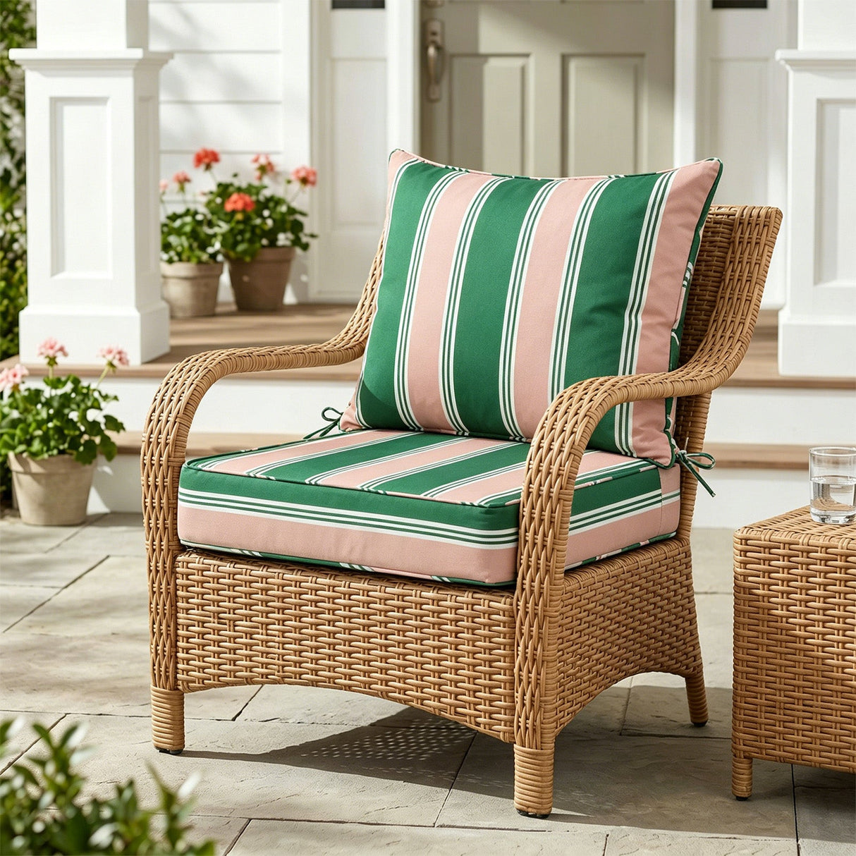 Outdoor Deep Seat Patio Seat Cushion Set, 25x25x5 inch, 2 - Piece Back Chair Cushion - Eagle Peak