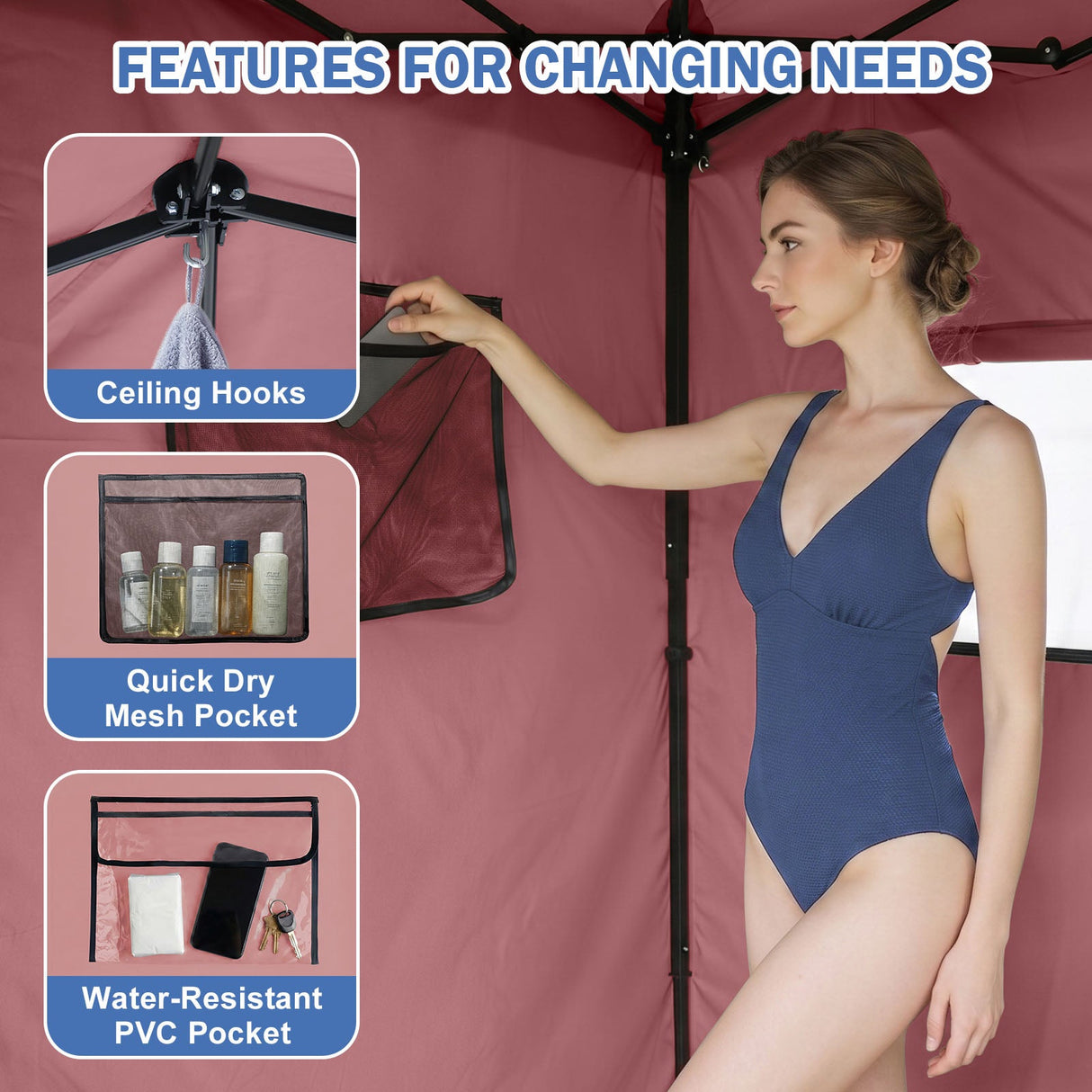Outdoor Pop Up Changing Room 8x4 ft - Eagle Peak®