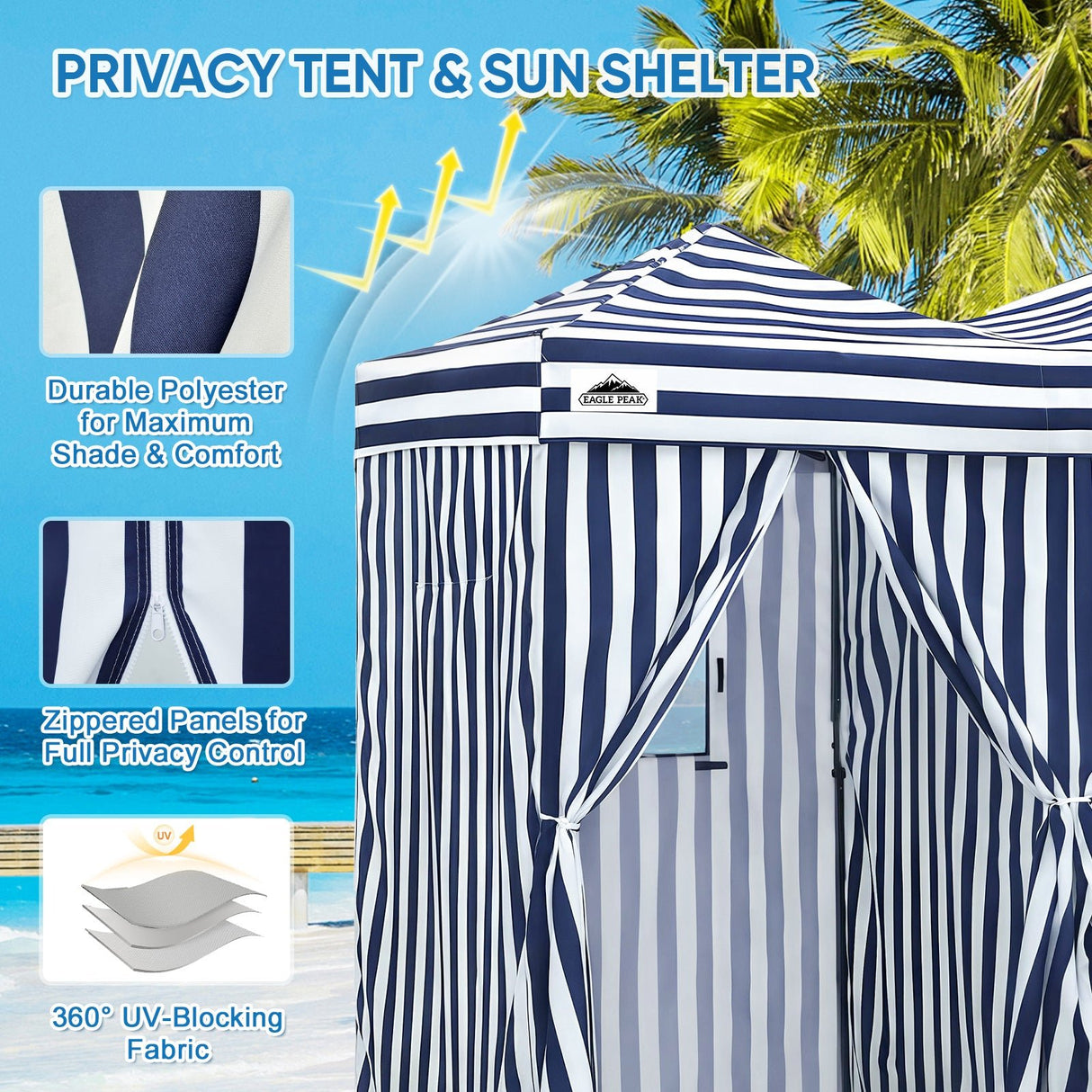 Outdoor Pop Up Changing Room 8x4 ft - Eagle Peak Custom Canopy Tent