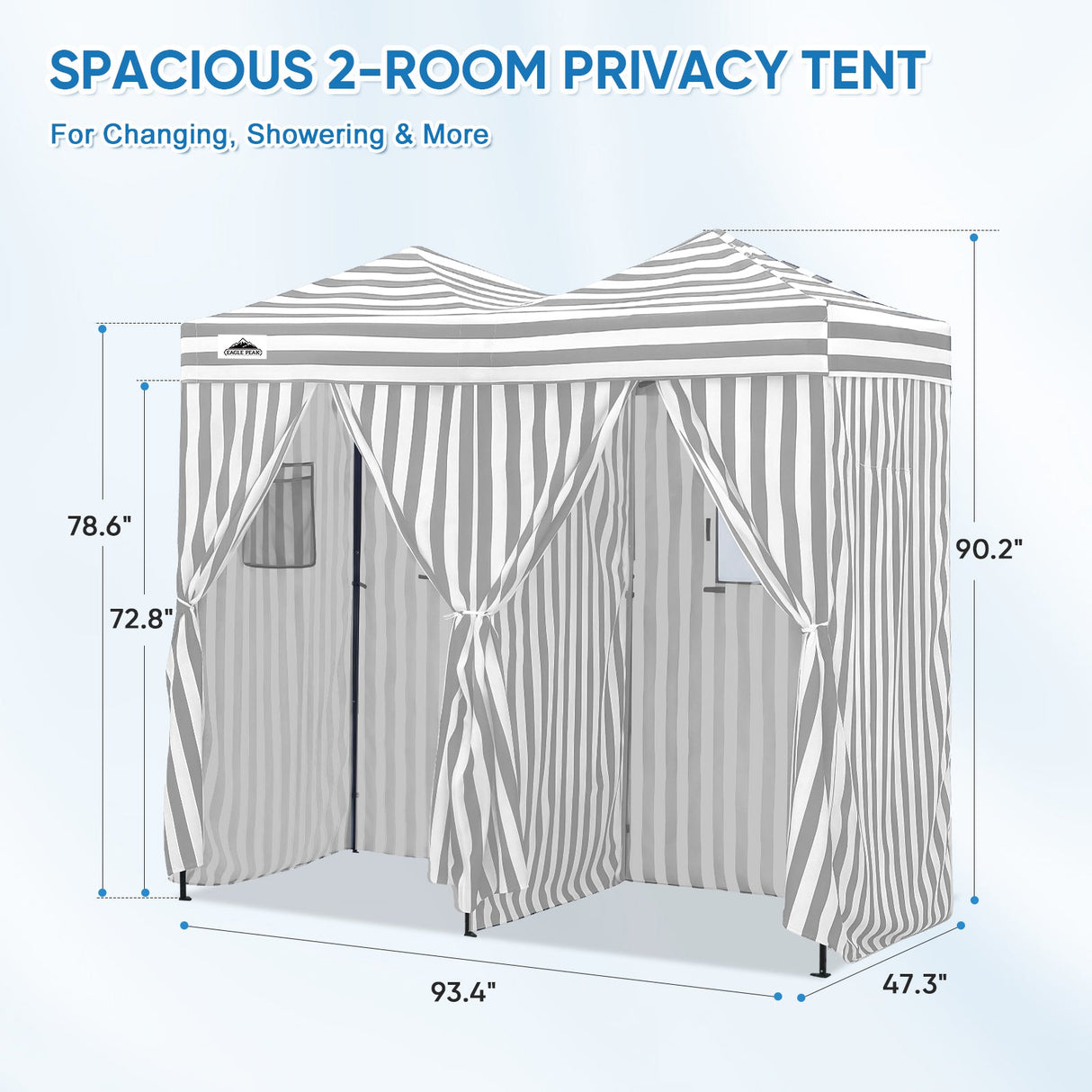 Outdoor Pop Up Changing Room 8x4 ft - Eagle Peak Custom Canopy Tent