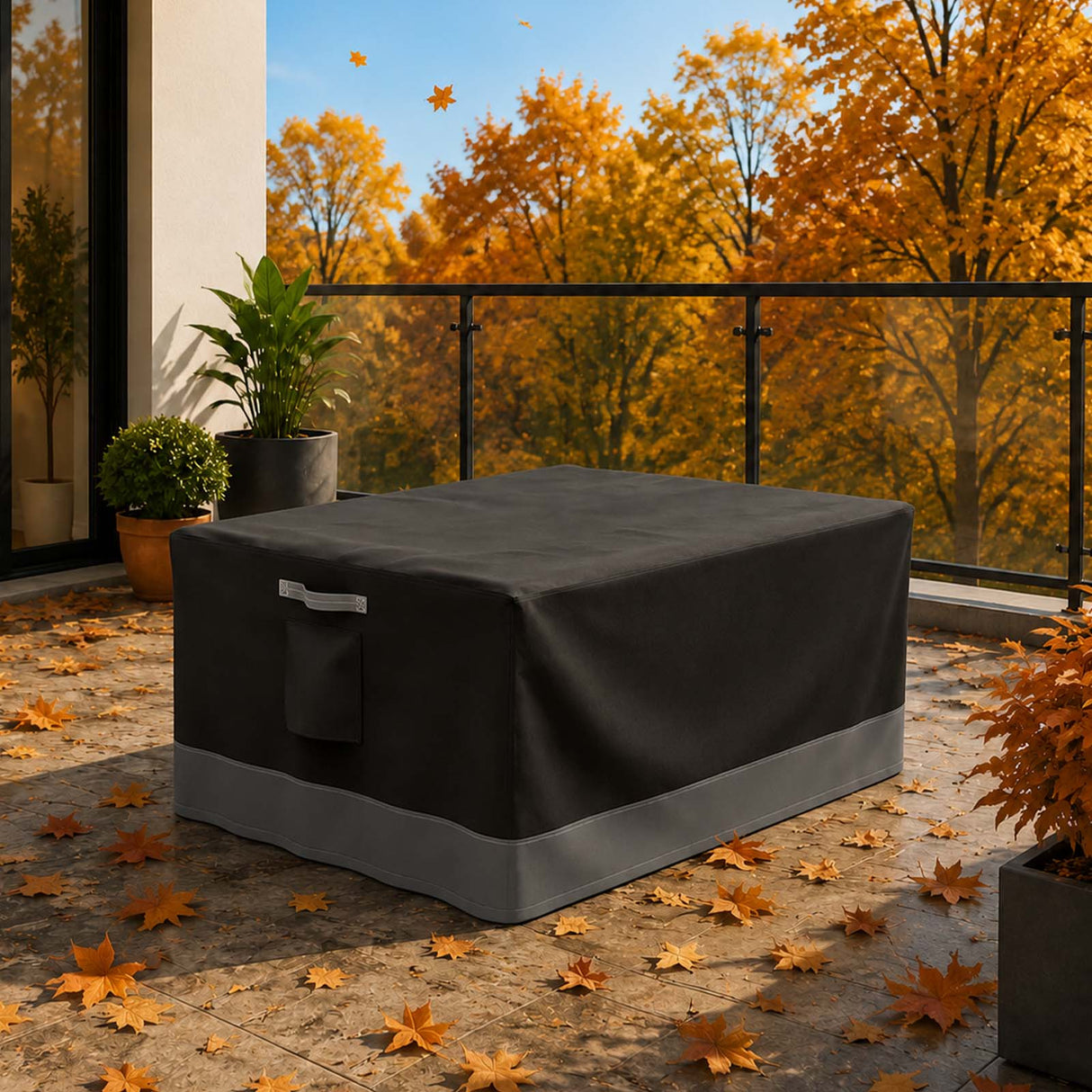 Patio Furniture Cover, 2 Ottomans 37''W×29.5''D×16.5''H - Eagle Peak®