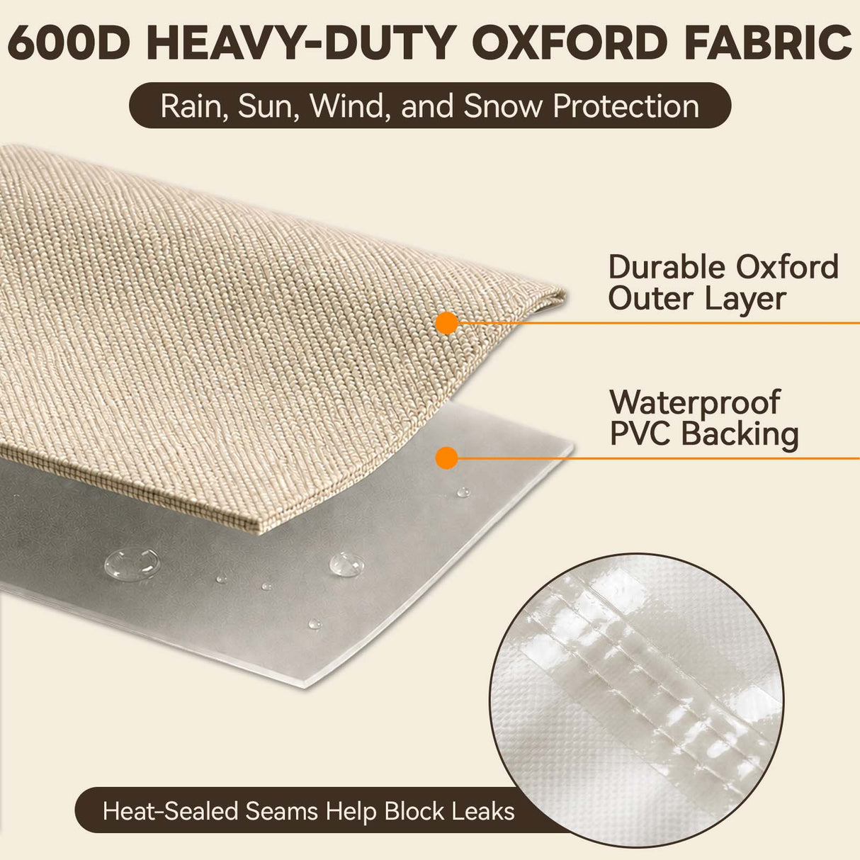 Patio Furniture Cover, Side Table 21''W×21''D×17.5''H - Eagle Peak®