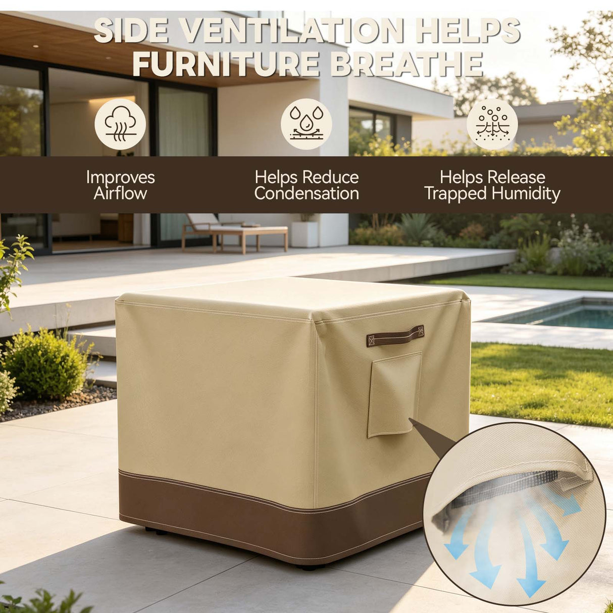 Patio Furniture Cover, Side Table 21''W×21''D×17.5''H - Eagle Peak®