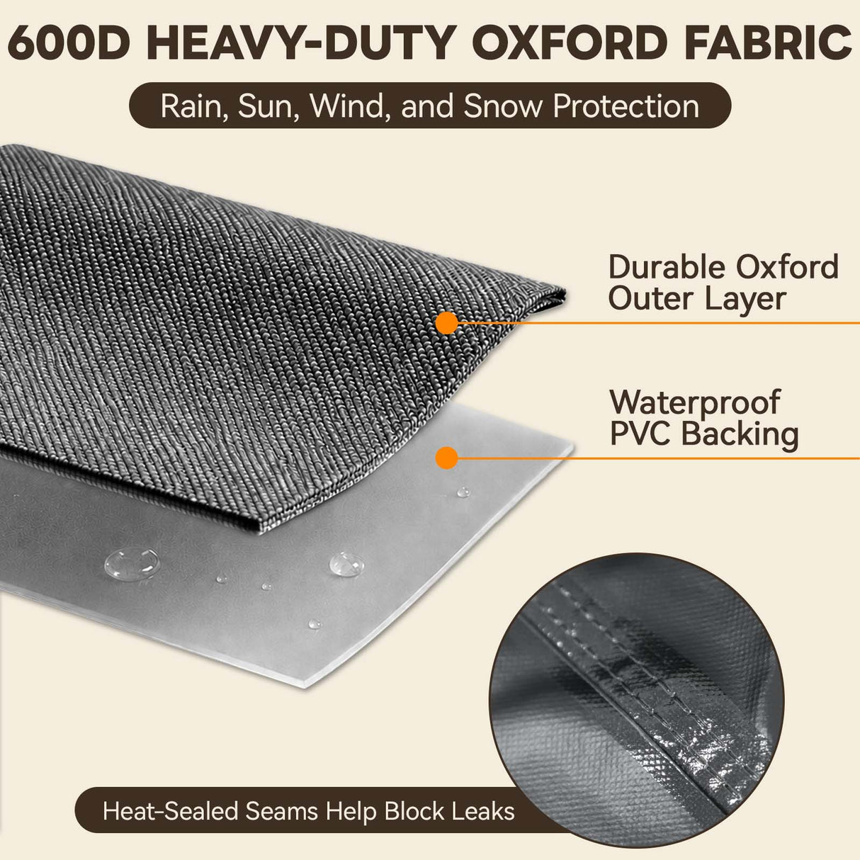 Patio Furniture Cover, Side Table 21''W×21''D×17.5''H - Eagle Peak®