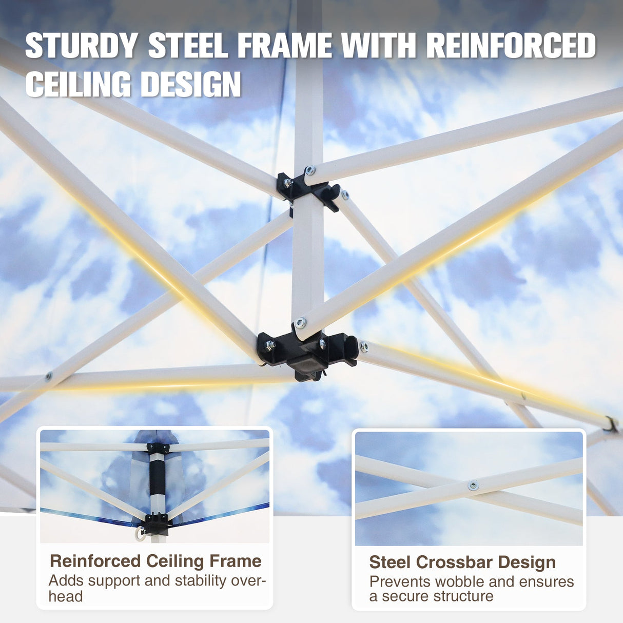 Pop up Canopy 5x5 with One Removable Sunwall, Carry Bag Included - Eagle Peak Custom Canopy Tent