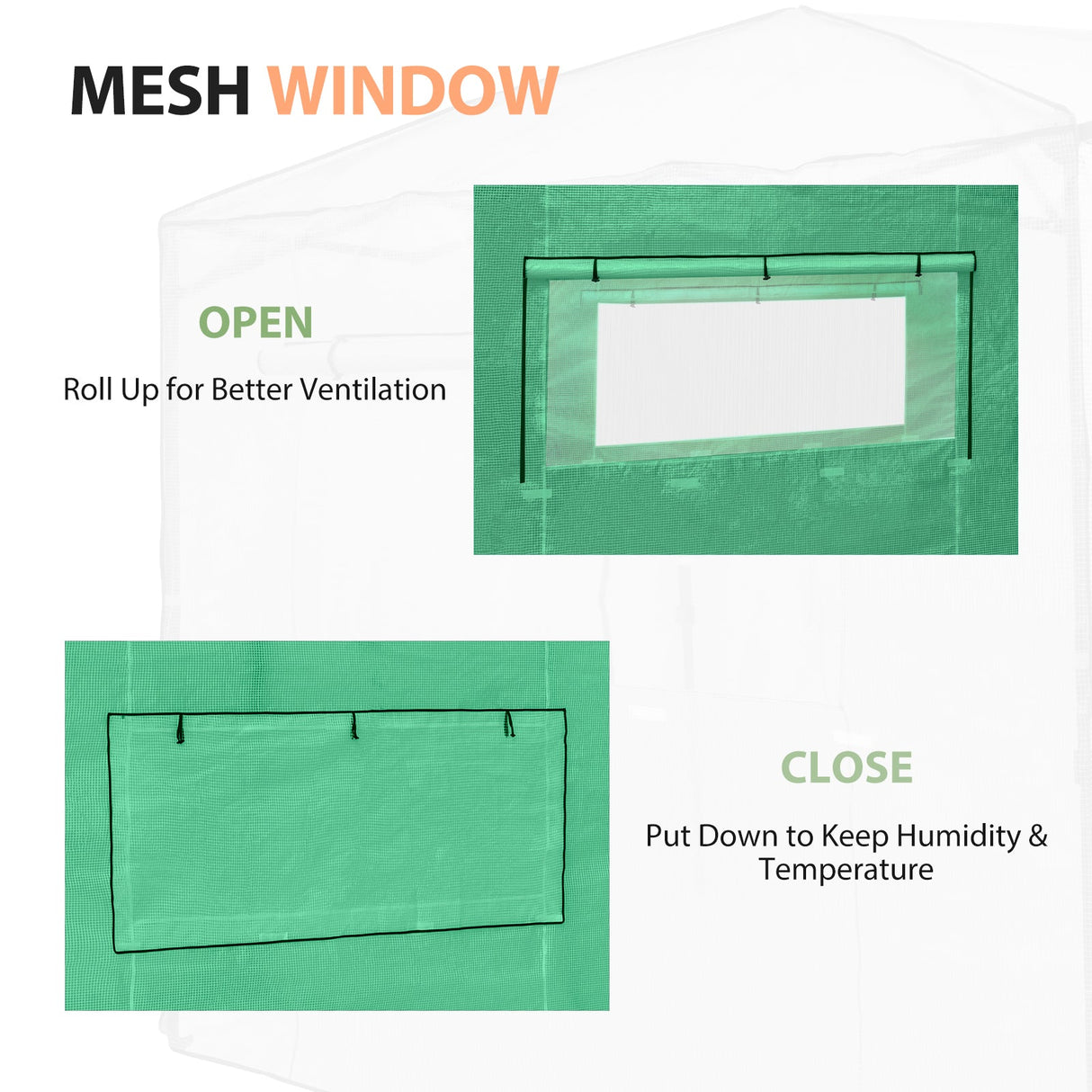 Replacement Cover for 10x10 Portable Walk - in Greenhouse (Frame Not Included) - Eagle Peak Custom Canopy Tent