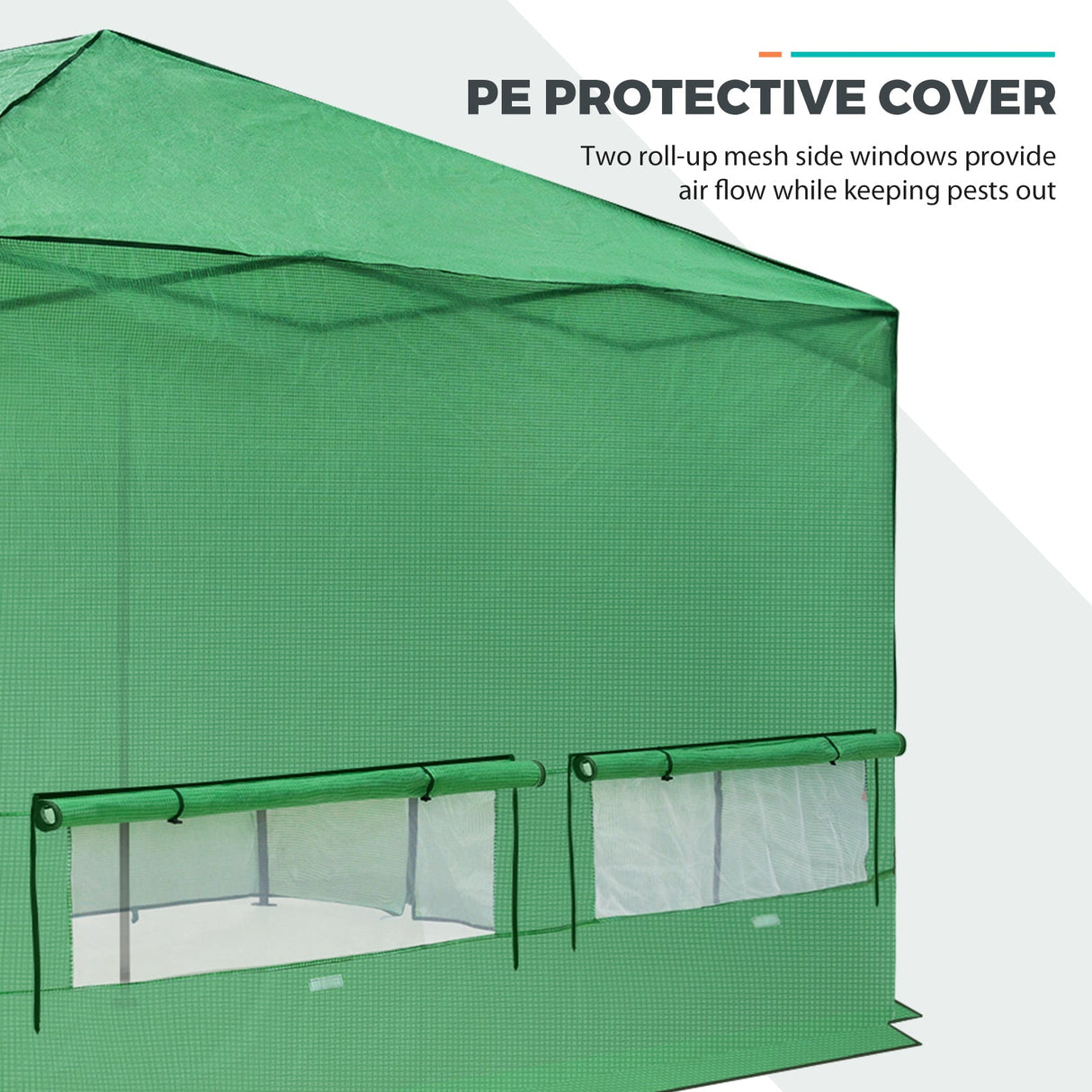 Replacement Cover for 12x8 Portable Walk - in Pop up Greenhouse(Frame Not Included) - Eagle Peak Custom Canopy Tent