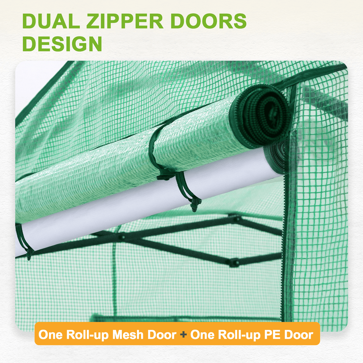 Replacement Cover for 8x6 Portable Pop up Greenhouse, Mesh Door(Frame Not Included), Green - Eagle Peak Custom Canopy Tent