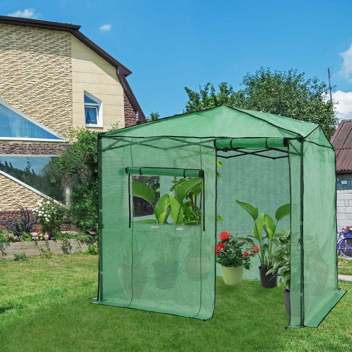 Replacement Cover for 8x6 Portable Walk - in Pop up Greenhouse - Eagle Peak