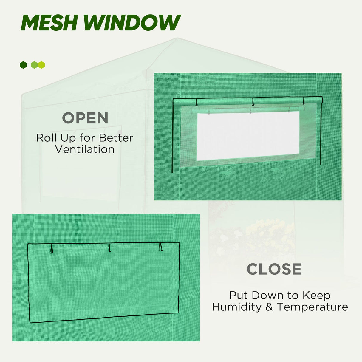 Replacement Cover for 8x8 Portable Walk - in Pop up Greenhouse(Frame Not Included) - Eagle Peak Custom Canopy Tent