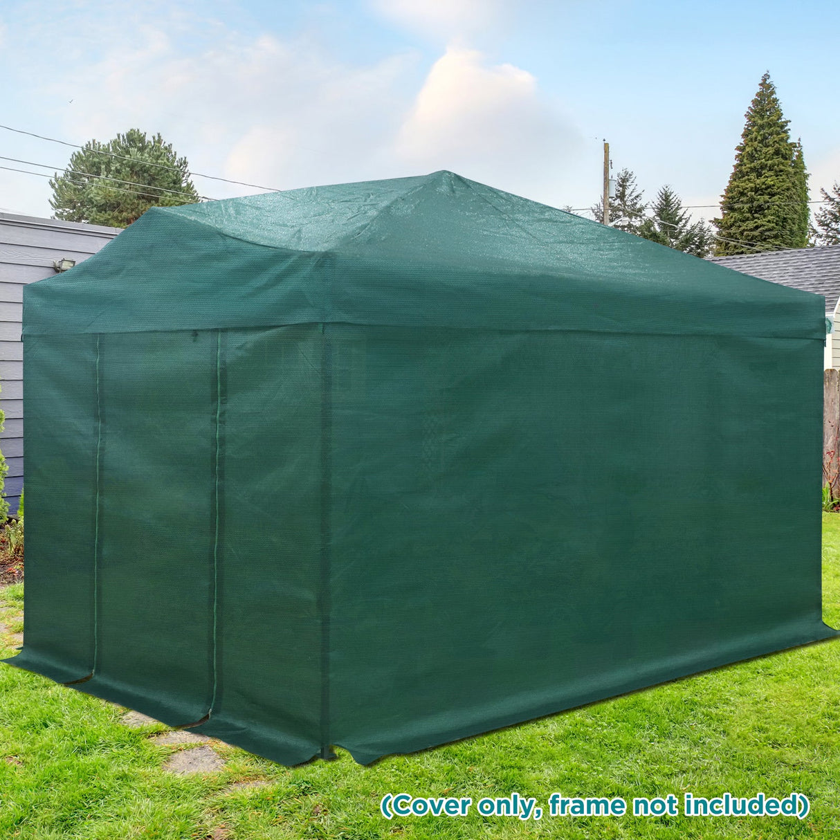 Replacement Mesh Cover for 8x6 Portable Walk - in Pop up Greenhouse(Frame Not Included), Green - Eagle Peak Custom Canopy Tent