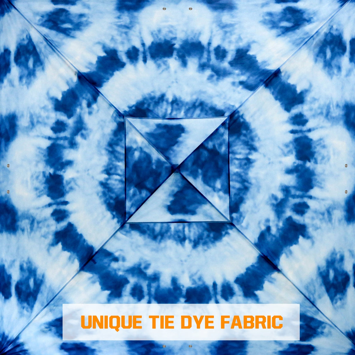 SHADE GRAPHiX Easy Setup 10x10 Pop Up Canopy Tent with Digital Printed Tie Dye Top - Eagle Peak Custom Canopy Tent