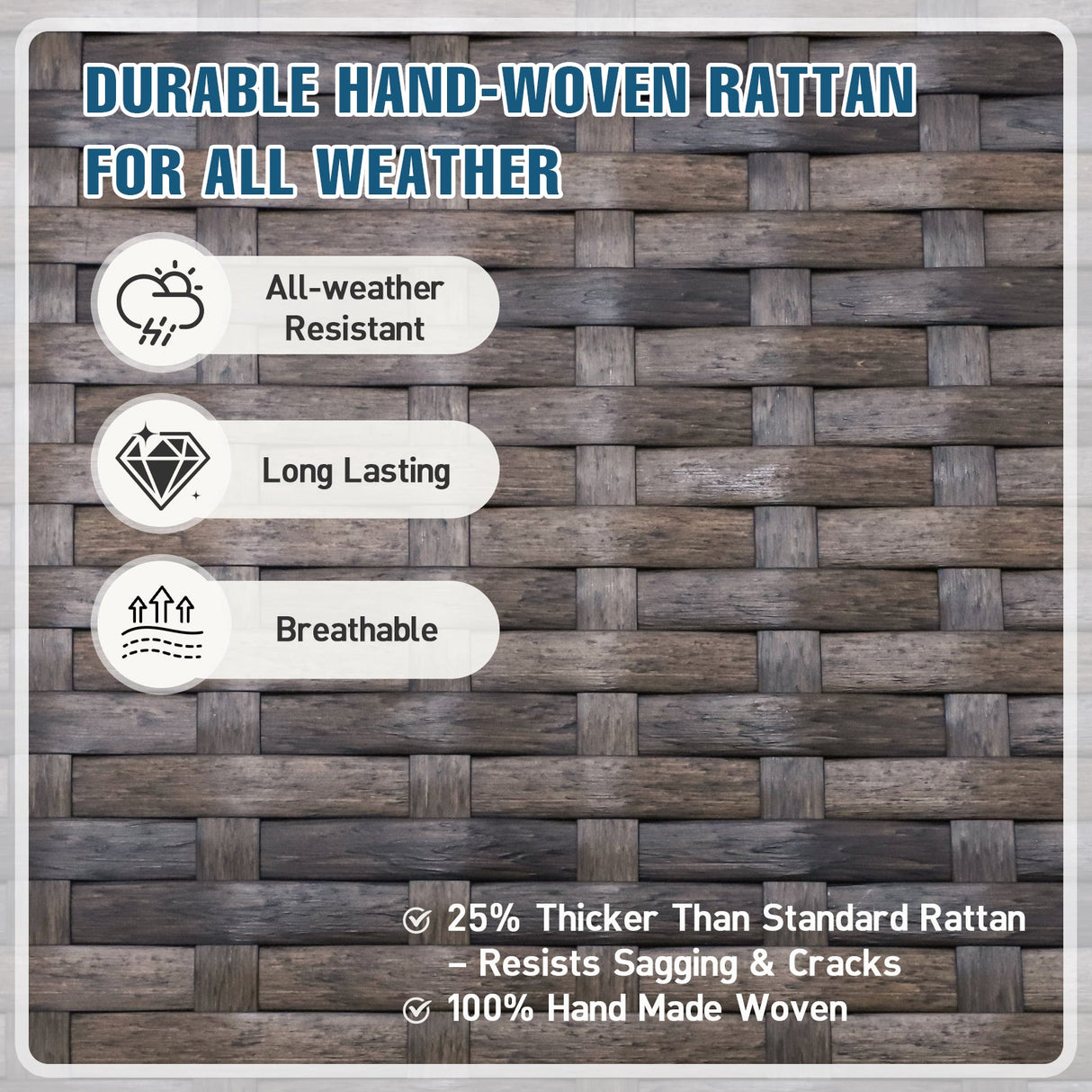 Sienna Bay Outdoor Wicker Dining Bench, Brown - Eagle Peak Custom Canopy Tent