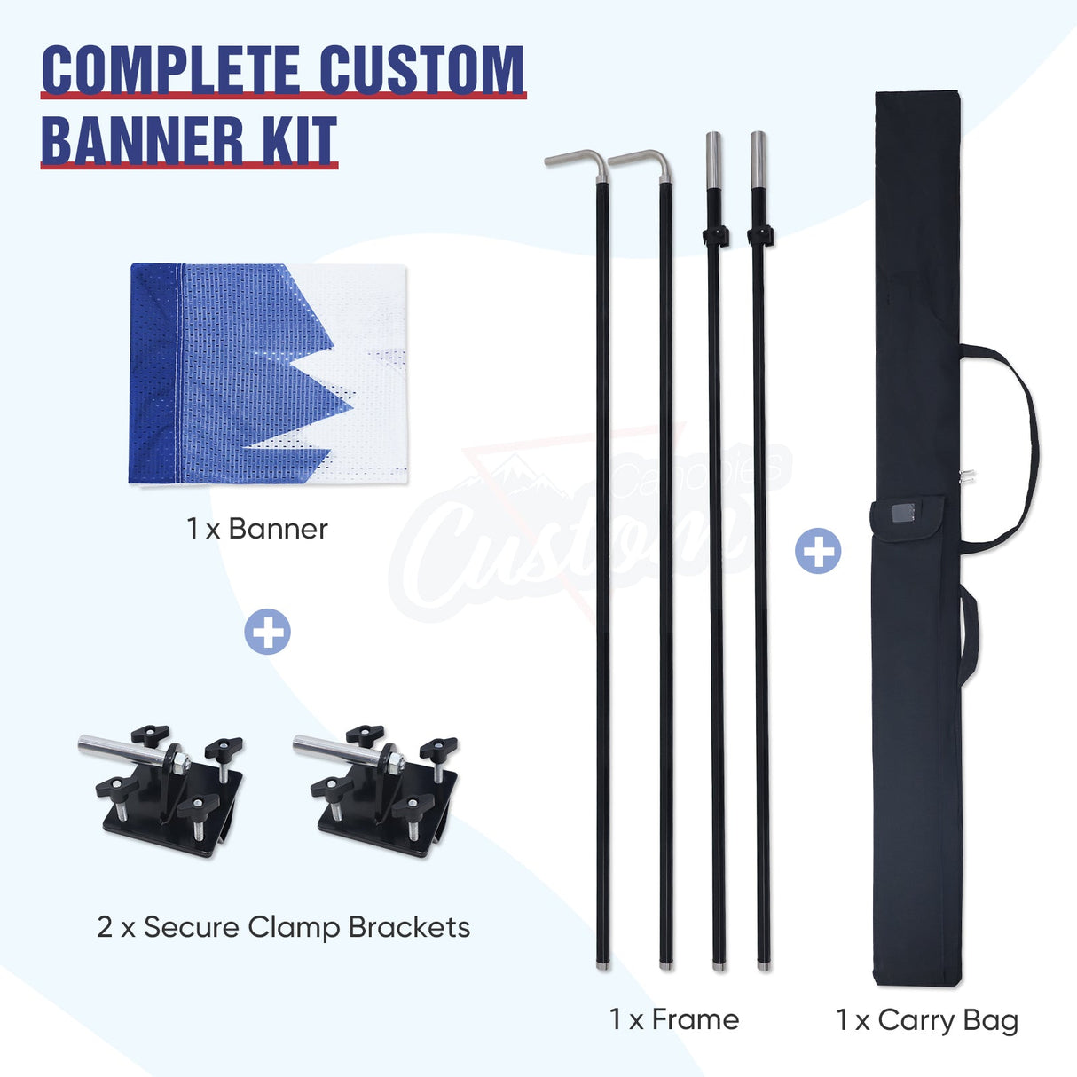 Sky Marquee Customized Banner for 10x10 Pop Up Canopy, Personalized Banner with Business Logo, 5x10 ft - Eagle Peak Custom Canopy Tent