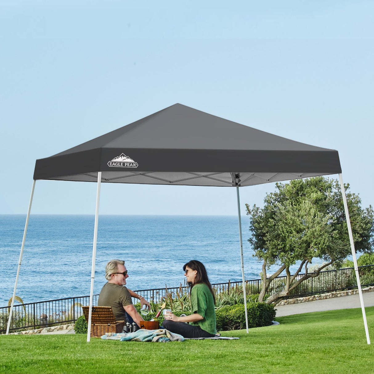 Slant Leg Pop up Canopy Tent, 10x10 Base 8x8 Top - Eagle Peak Custom Canopy Tent