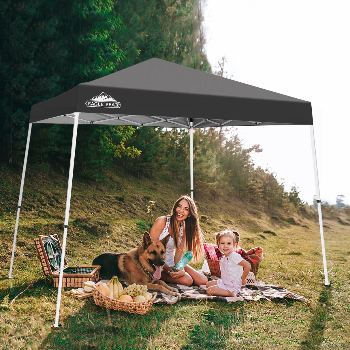 Slant Leg Pop up Canopy Tent, 10x10 Base 8x8 Top - Eagle Peak Custom Canopy Tent