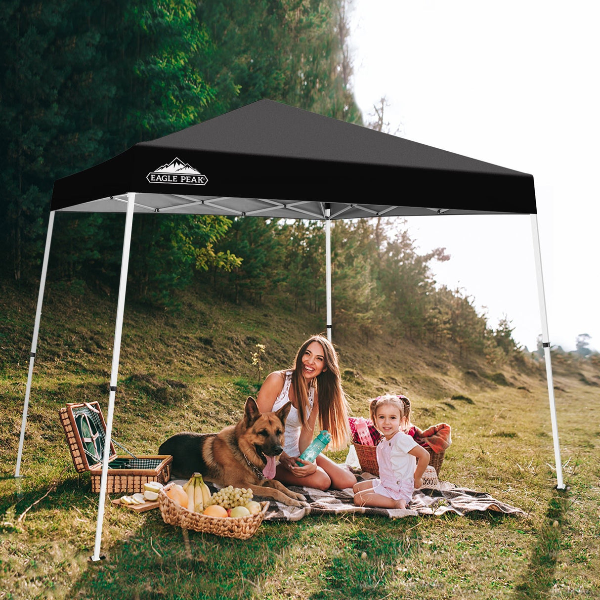Slant Leg Pop up Canopy Tent, 10x10 Base 8x8 Top - Eagle Peak Custom Canopy Tent