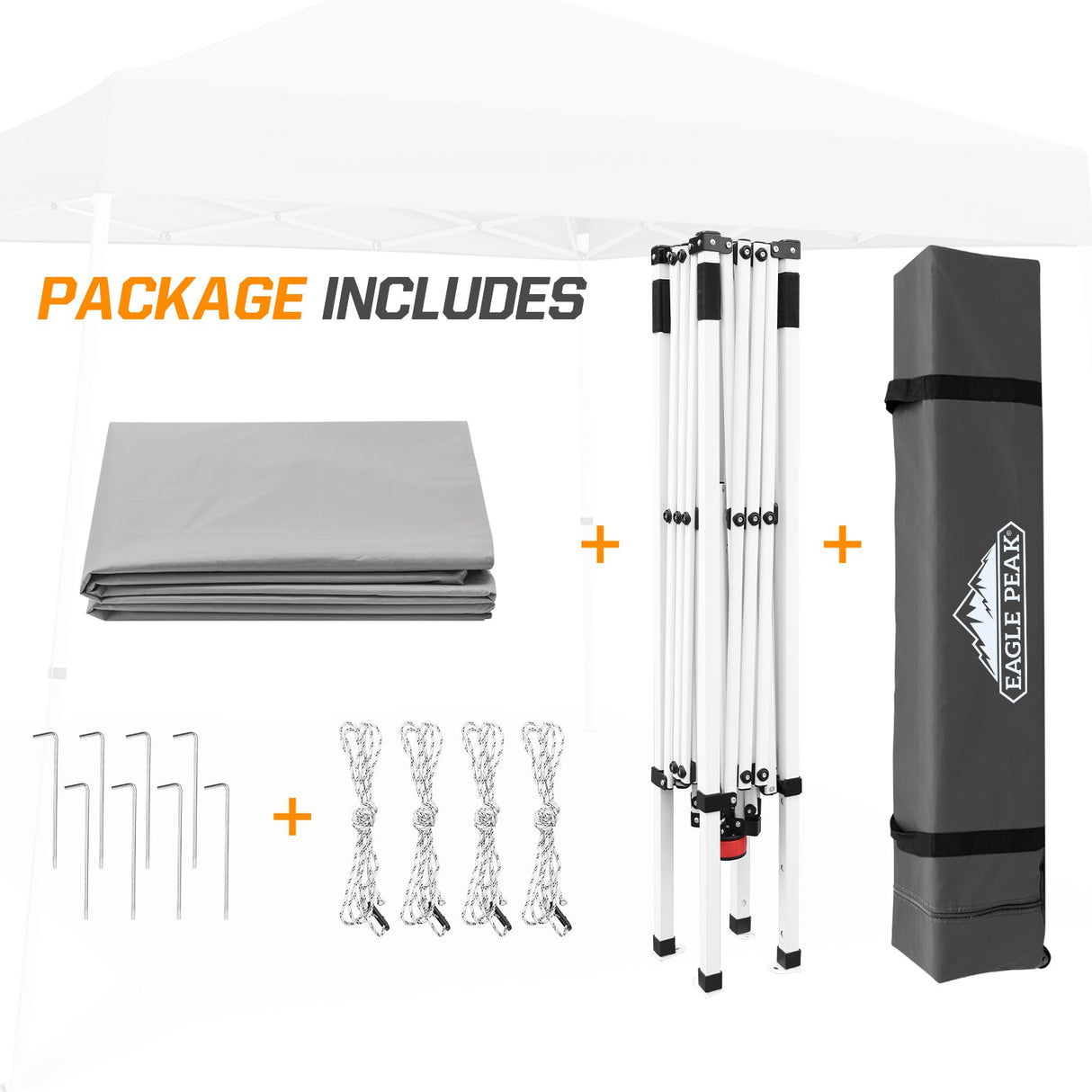 Slant Leg Pop up Canopy Tent, 10x10 Base 8x8 Top - Eagle Peak Custom Canopy Tent