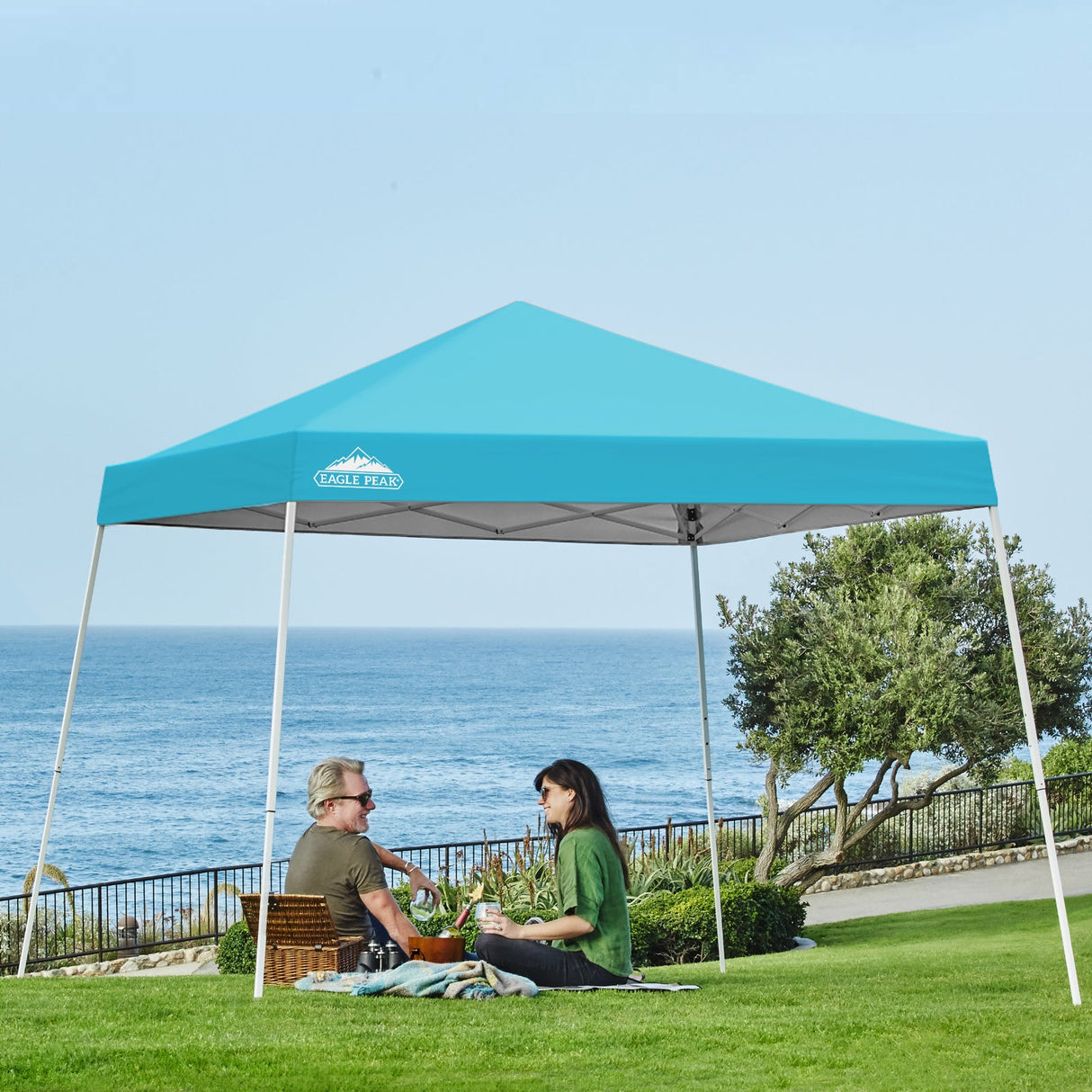 Slant Leg Pop up Canopy Tent, 10x10 Base 8x8 Top - Eagle Peak Custom Canopy Tent