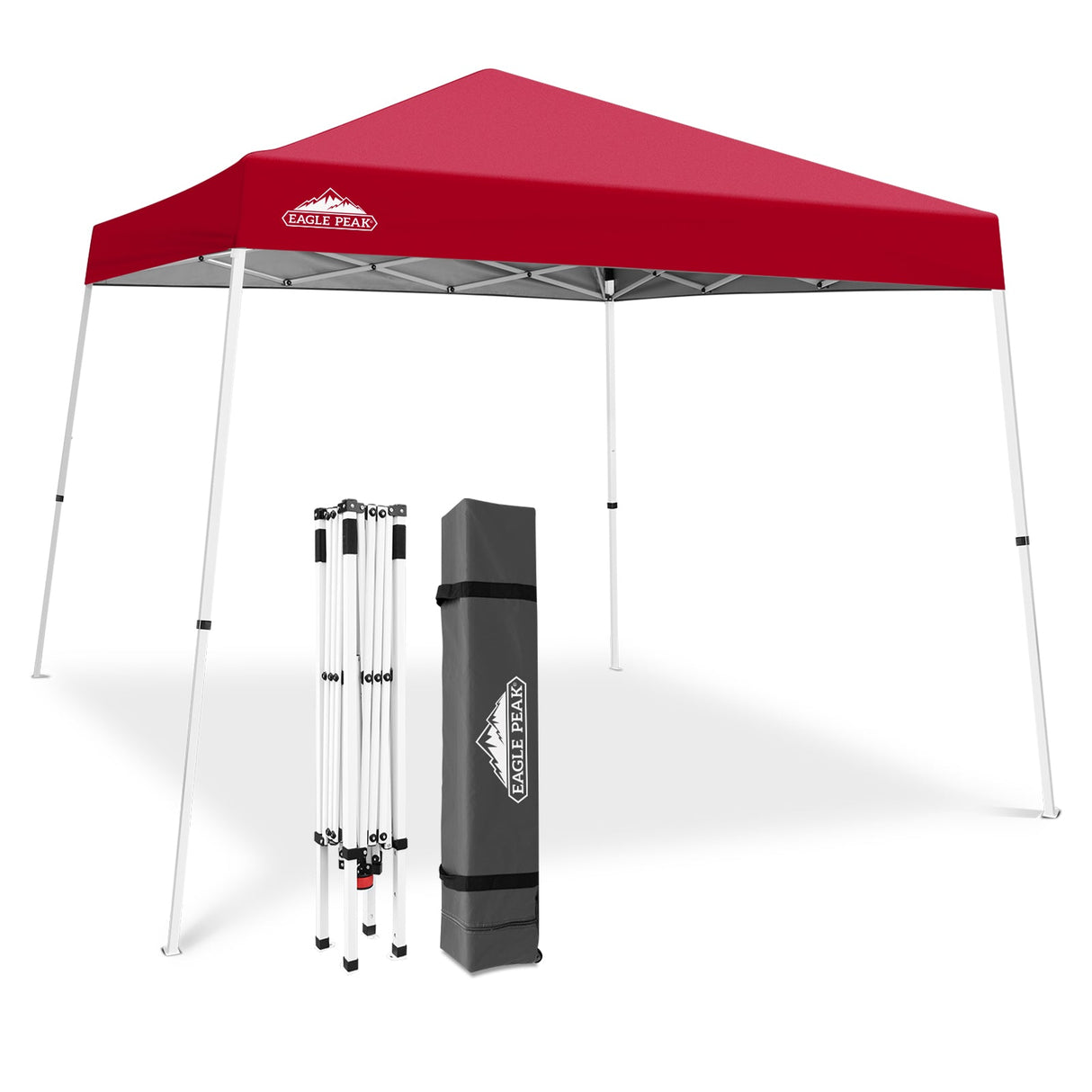Slant Leg Pop up Canopy Tent, 10x10 Base 8x8 Top - Eagle Peak Custom Canopy Tent