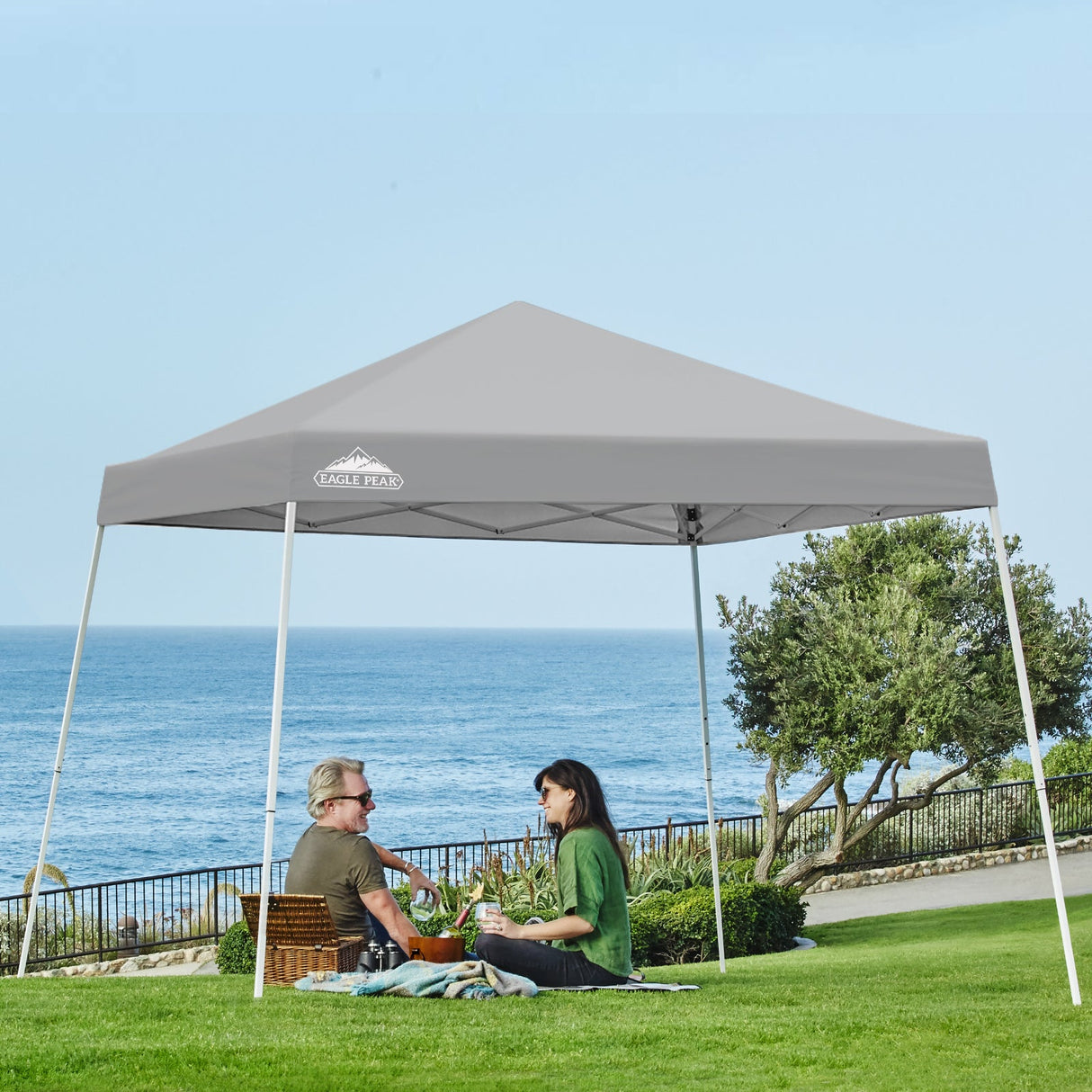 Slant Leg Pop up Canopy Tent, 10x10 Base 8x8 Top - Eagle Peak Custom Canopy Tent