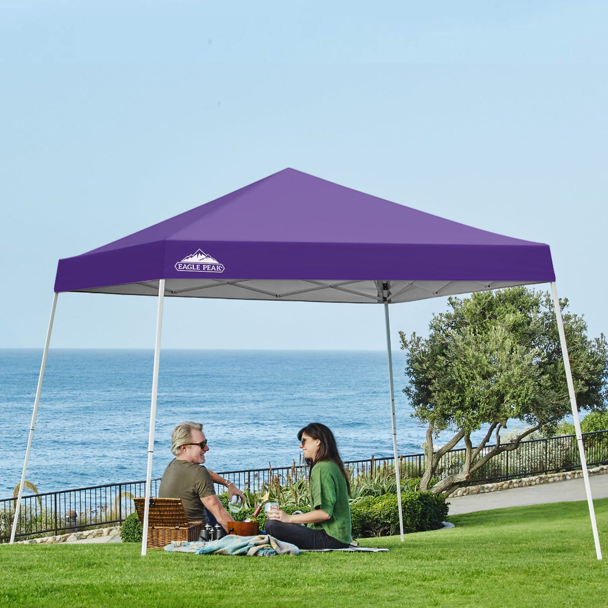 Slant Leg Pop up Canopy Tent, 10x10 Base 8x8 Top - Eagle Peak Custom Canopy Tent