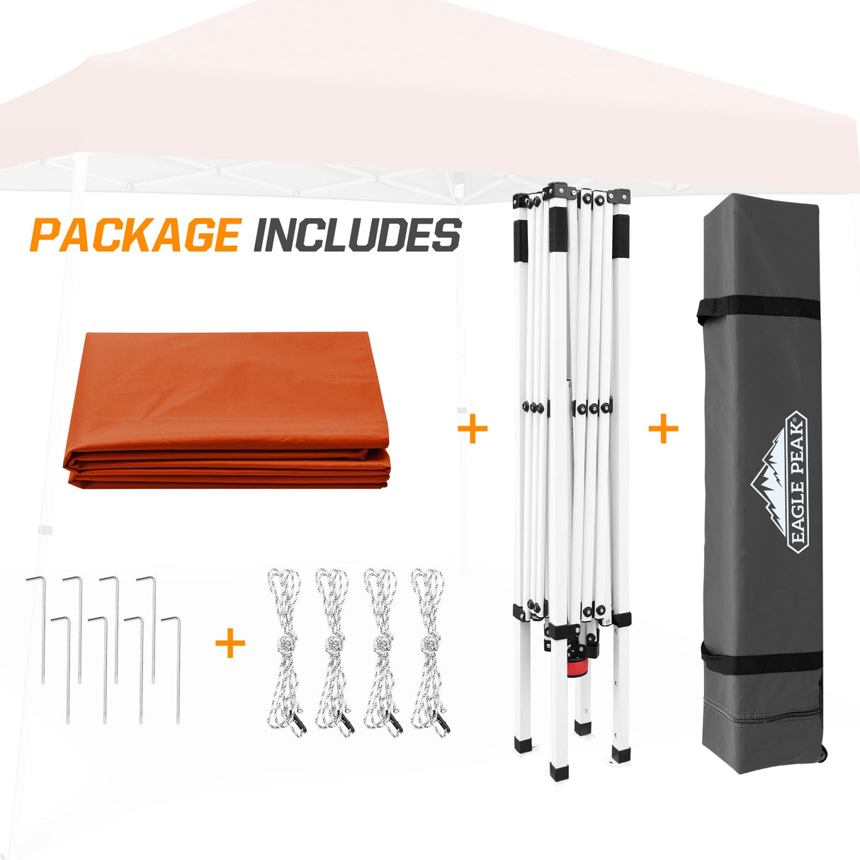 Slant Leg Pop up Canopy Tent, 10x10 Base 8x8 Top - Eagle Peak Custom Canopy Tent