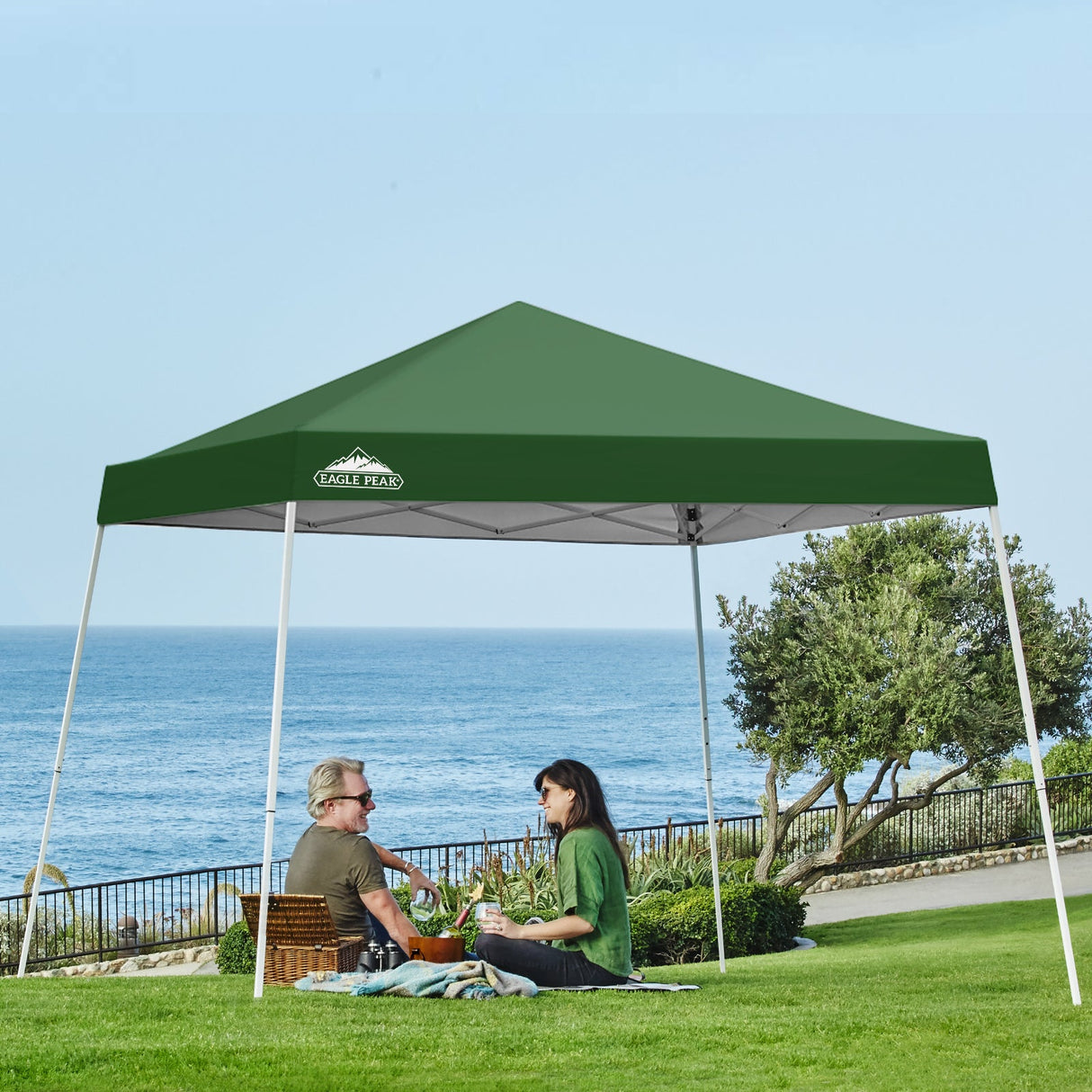 Slant Leg Pop up Canopy Tent, 10x10 Base 8x8 Top - Eagle Peak Custom Canopy Tent