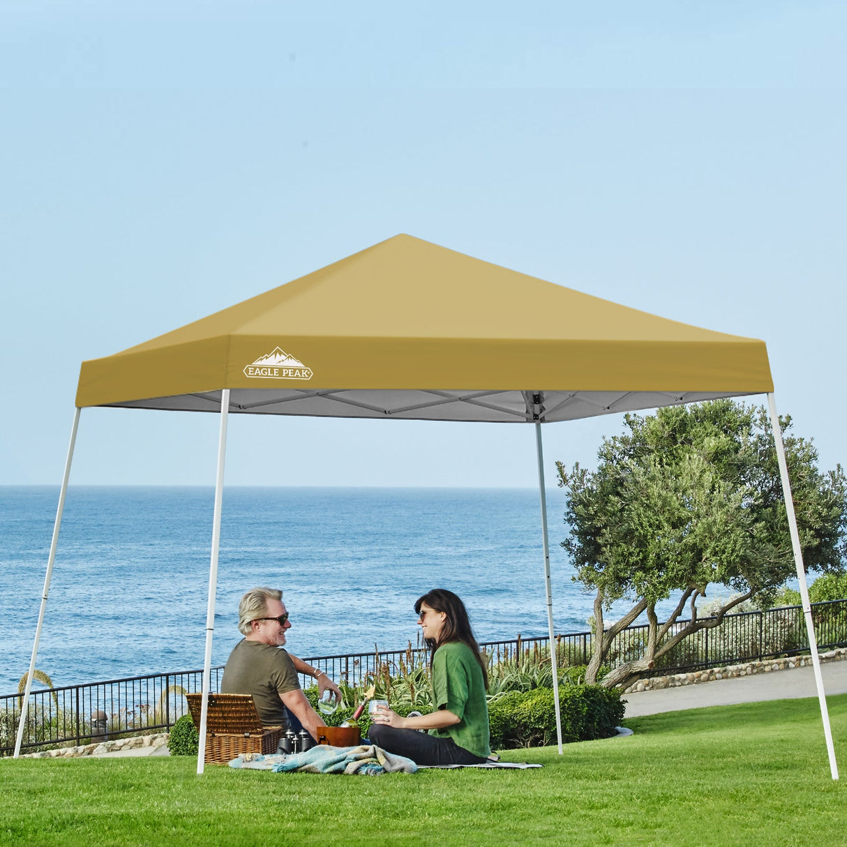 Slant Leg Pop up Canopy Tent, 10x10 Base 8x8 Top - Eagle Peak Custom Canopy Tent