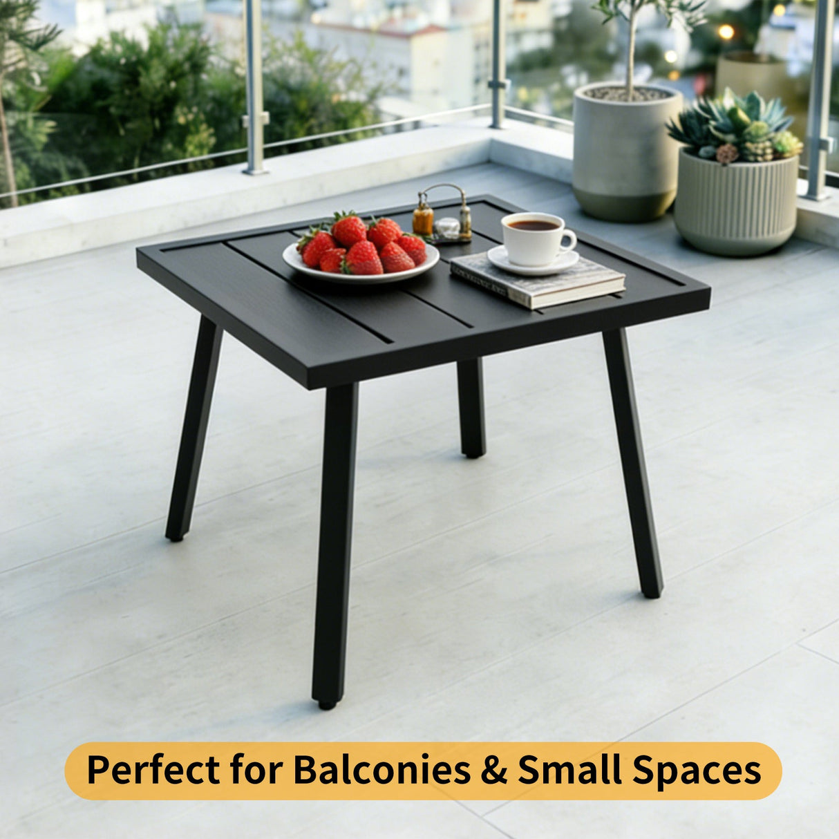 Small Patio Side Table/Coffee Table, Square/Rectangle - Eagle Peak Custom Canopy Tent