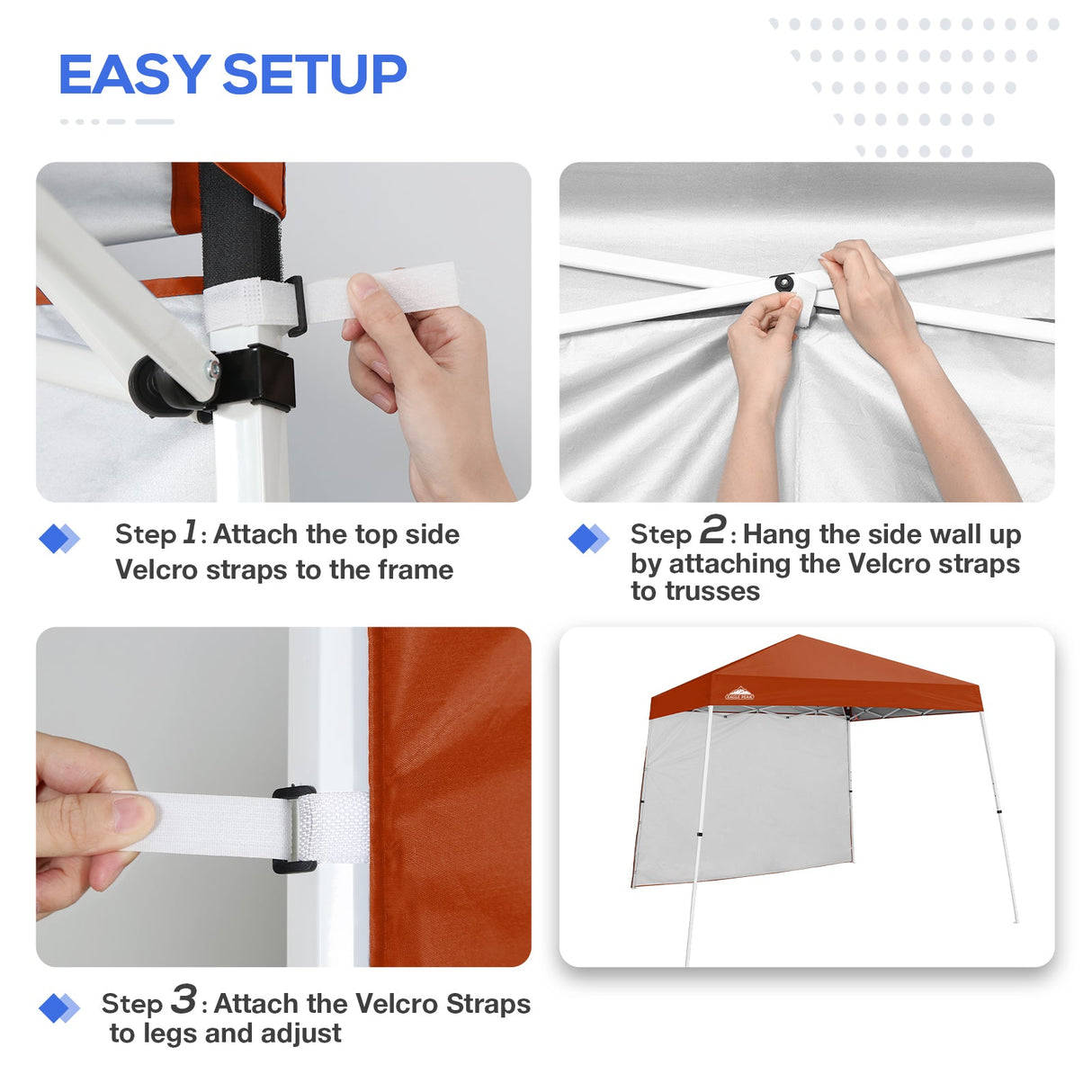 Sunwall / Sidewall for 10x10 Slant Leg Canopy Only, 1 Sidewall - Eagle Peak Custom Canopy Tent
