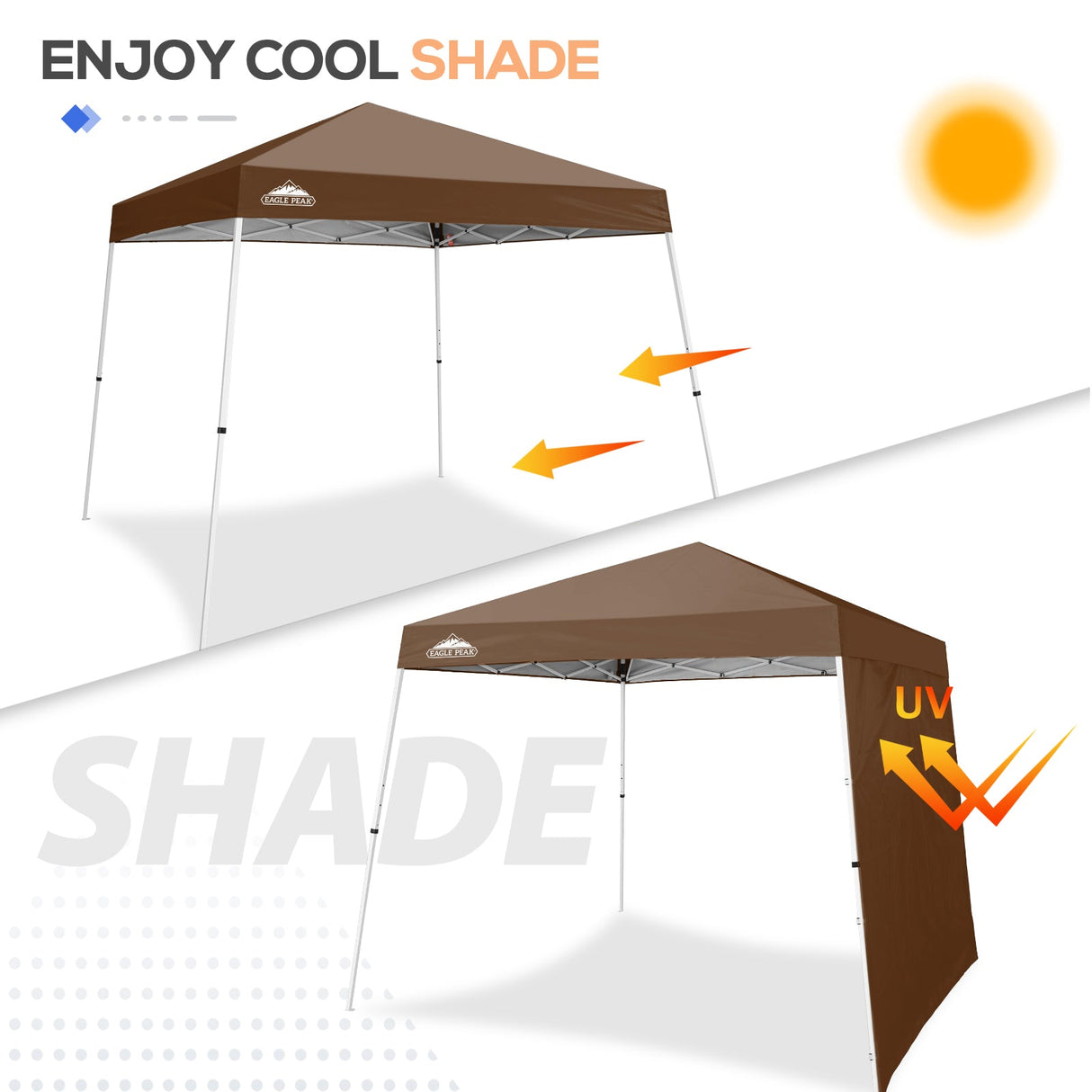 Sunwall / Sidewall for 10x10 Slant Leg Canopy Only, 1 Sidewall - Eagle Peak Custom Canopy Tent