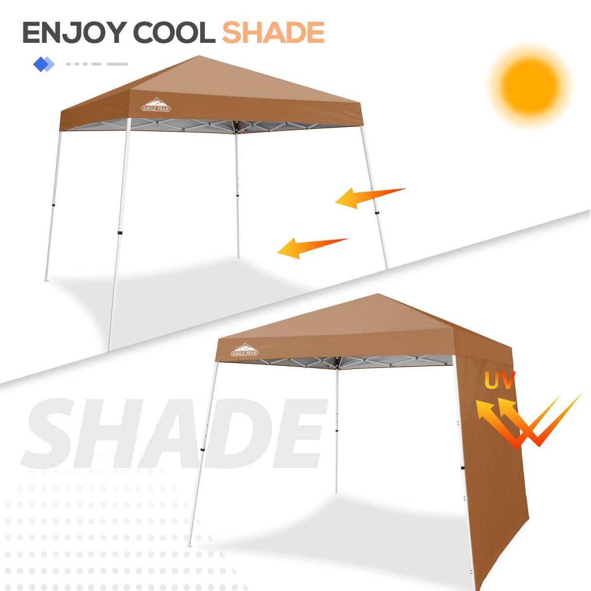 Sunwall / Sidewall for 10x10 Slant Leg Canopy Only, 1 Sidewall - Eagle Peak Custom Canopy Tent