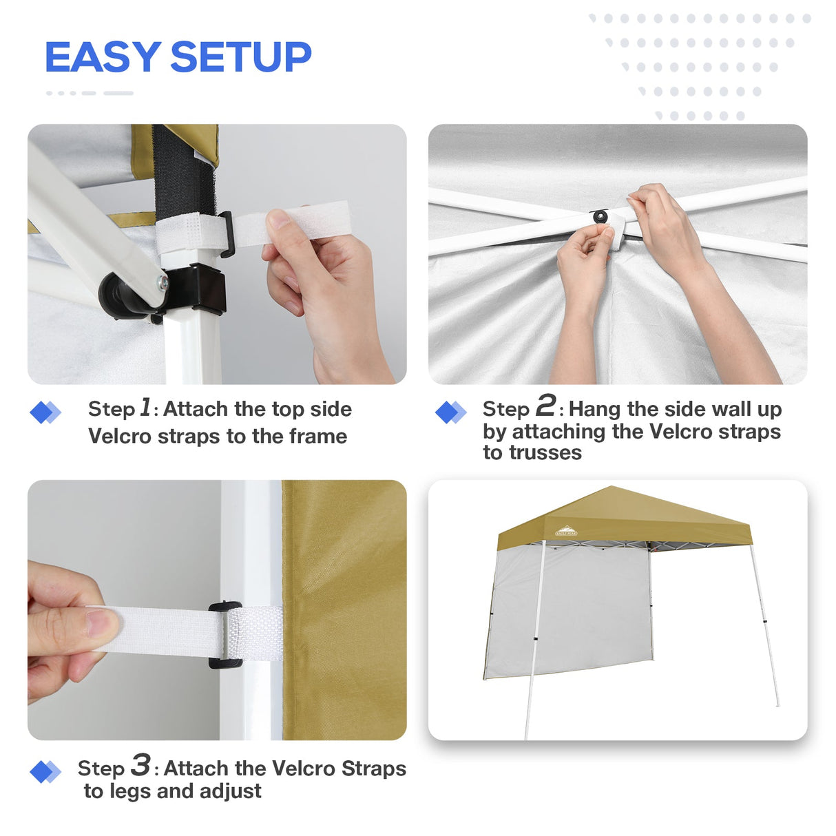 Sunwall / Sidewall for 10x10 Slant Leg Canopy Only, 1 Sidewall - Eagle Peak Custom Canopy Tent