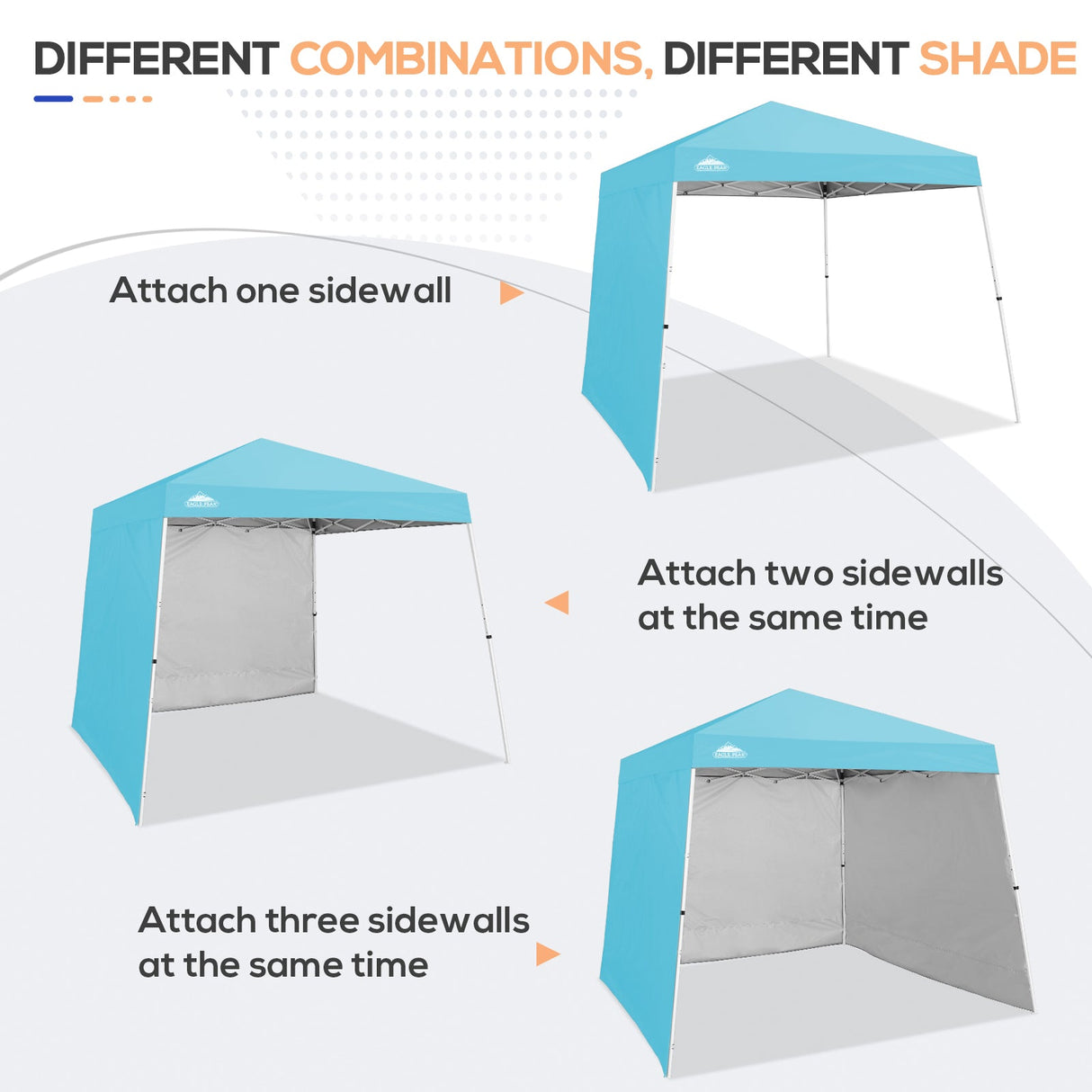 Sunwall / Sidewall for 10x10 Slant Leg Canopy Only, 1 Sidewall - Eagle Peak Custom Canopy Tent