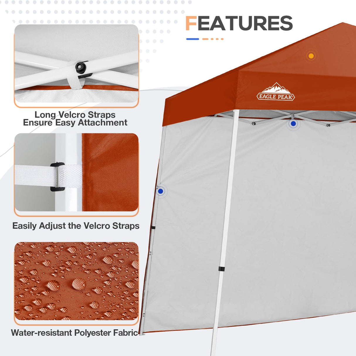 Sunwall / Sidewall for 10x10 Slant Leg Canopy Only, 1 Sidewall - Eagle Peak Custom Canopy Tent