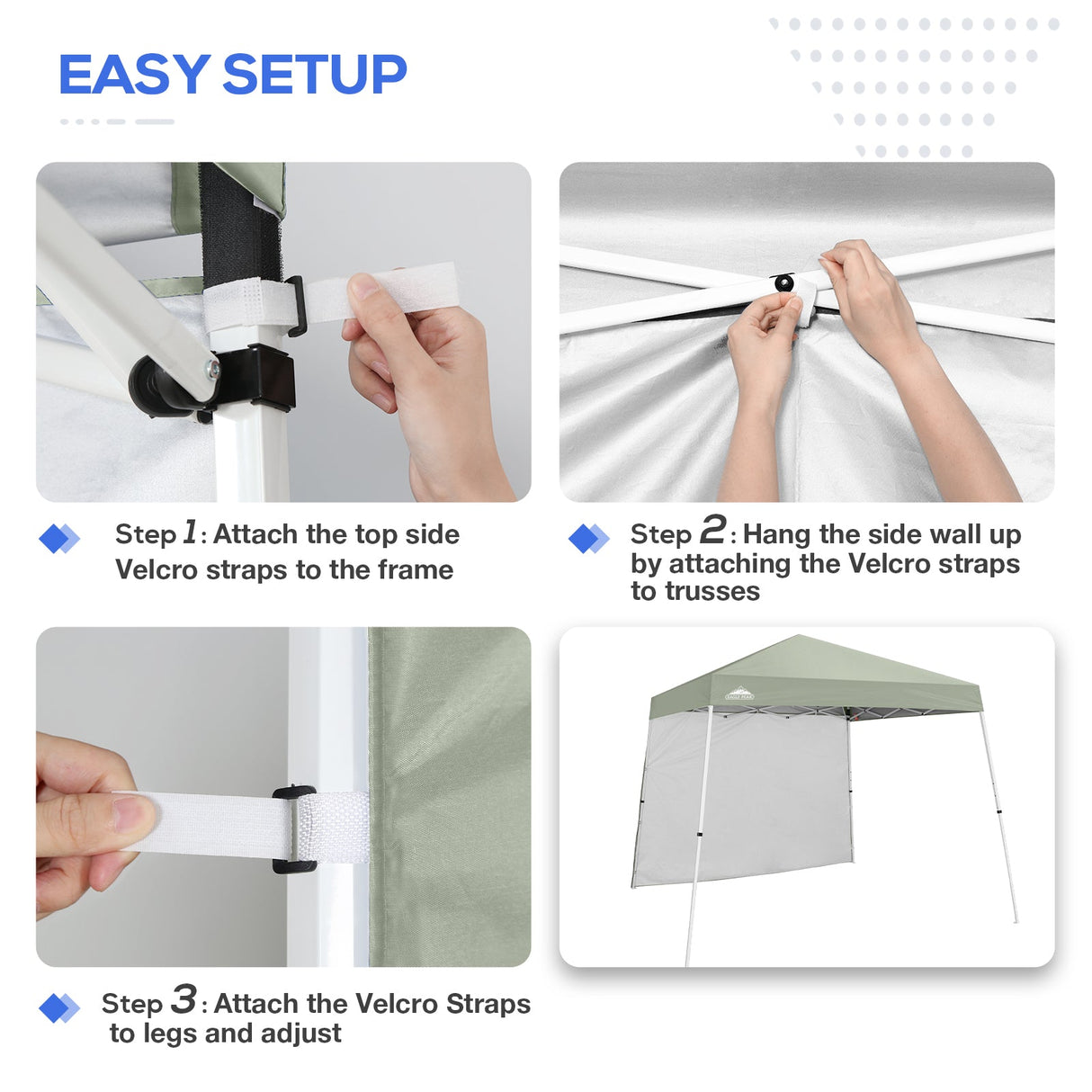 Sunwall / Sidewall for 10x10 Slant Leg Canopy Only, 1 Sidewall - Eagle Peak Custom Canopy Tent