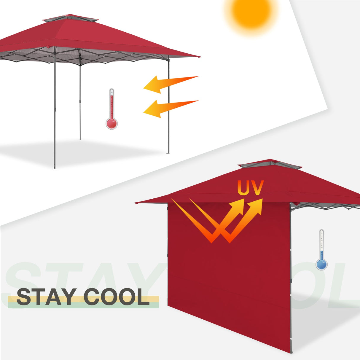 Sunwall / Sidewall for 13x13 ft Straight Leg Canopy - Eagle Peak Custom Canopy Tent