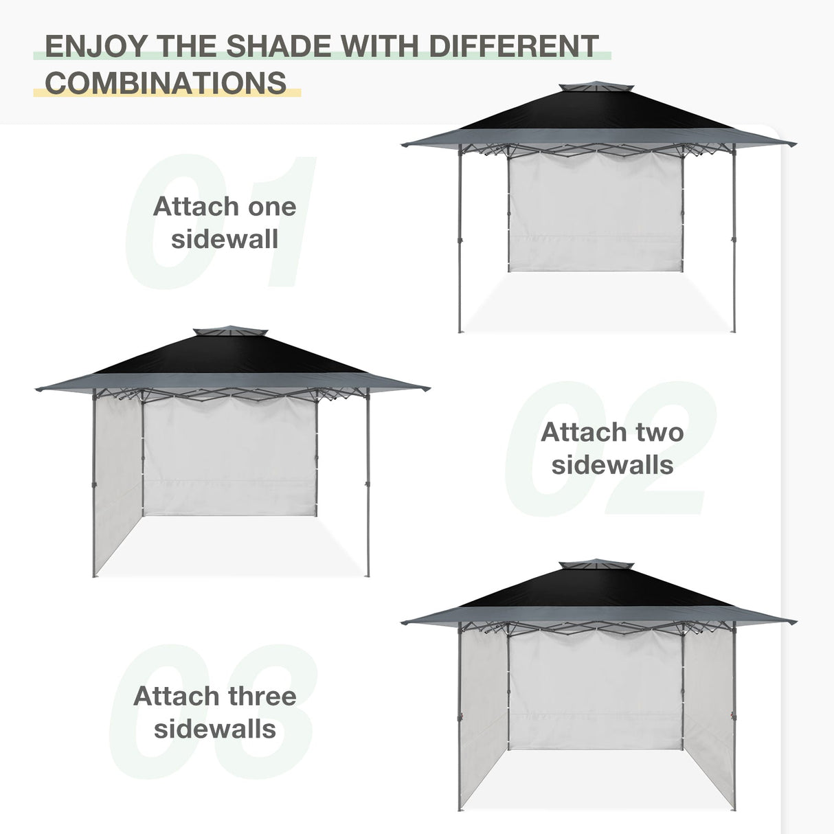 Sunwall / Sidewall for 13x13 ft Straight Leg Canopy - Eagle Peak Custom Canopy Tent