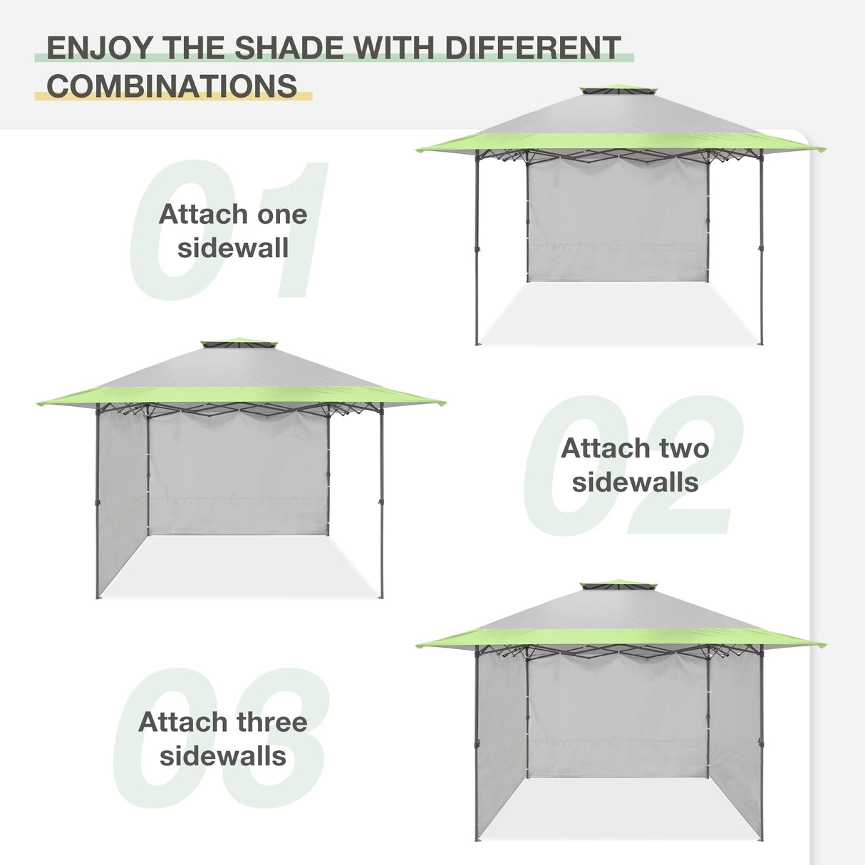 Sunwall / Sidewall for 13x13 ft Straight Leg Canopy - Eagle Peak Custom Canopy Tent