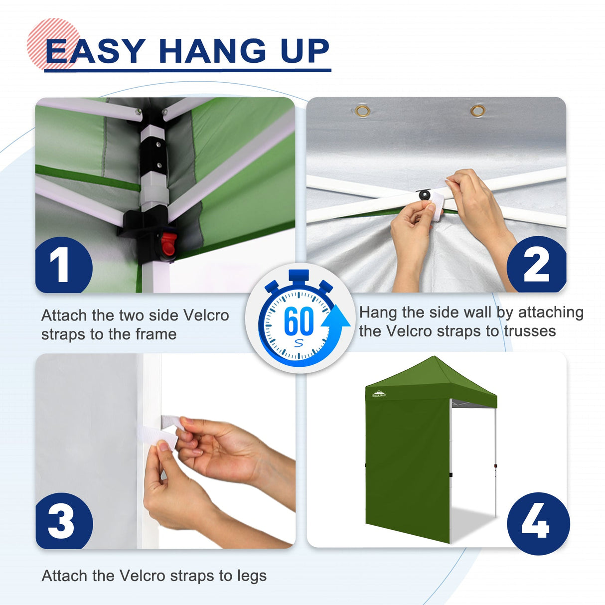 Sunwall / Sidewall for 5x5 ft Straight Leg Canopy only 1 Sidewall - Eagle Peak Custom Canopy Tent