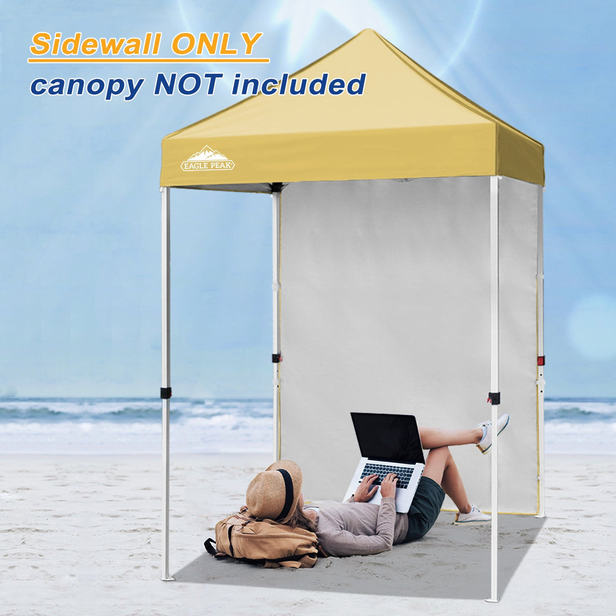 Sunwall / Sidewall for 5x5 ft Straight Leg Canopy only 1 Sidewall - Eagle Peak Custom Canopy Tent