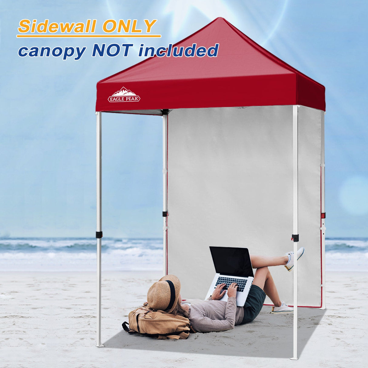 Sunwall / Sidewall for 5x5 ft Straight Leg Canopy only 1 Sidewall - Eagle Peak Custom Canopy Tent