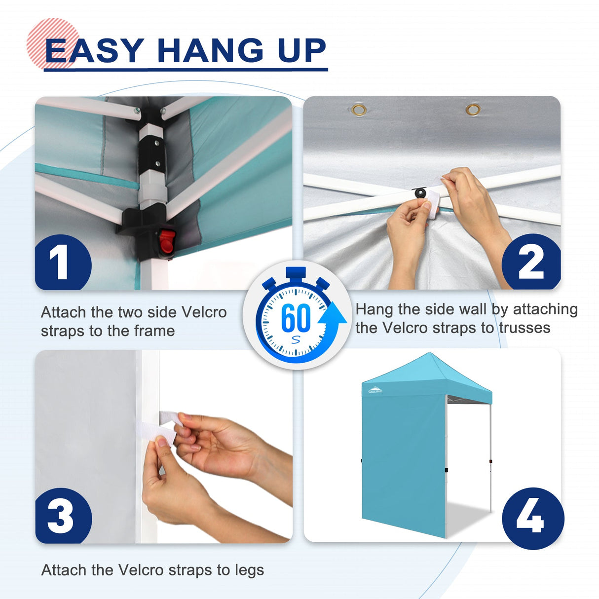 Sunwall / Sidewall for 5x5 ft Straight Leg Canopy only 1 Sidewall - Eagle Peak Custom Canopy Tent