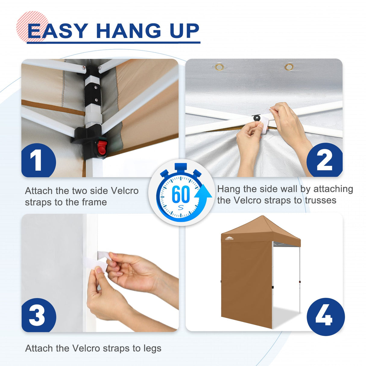 Sunwall / Sidewall for 5x5 ft Straight Leg Canopy only 1 Sidewall - Eagle Peak Custom Canopy Tent