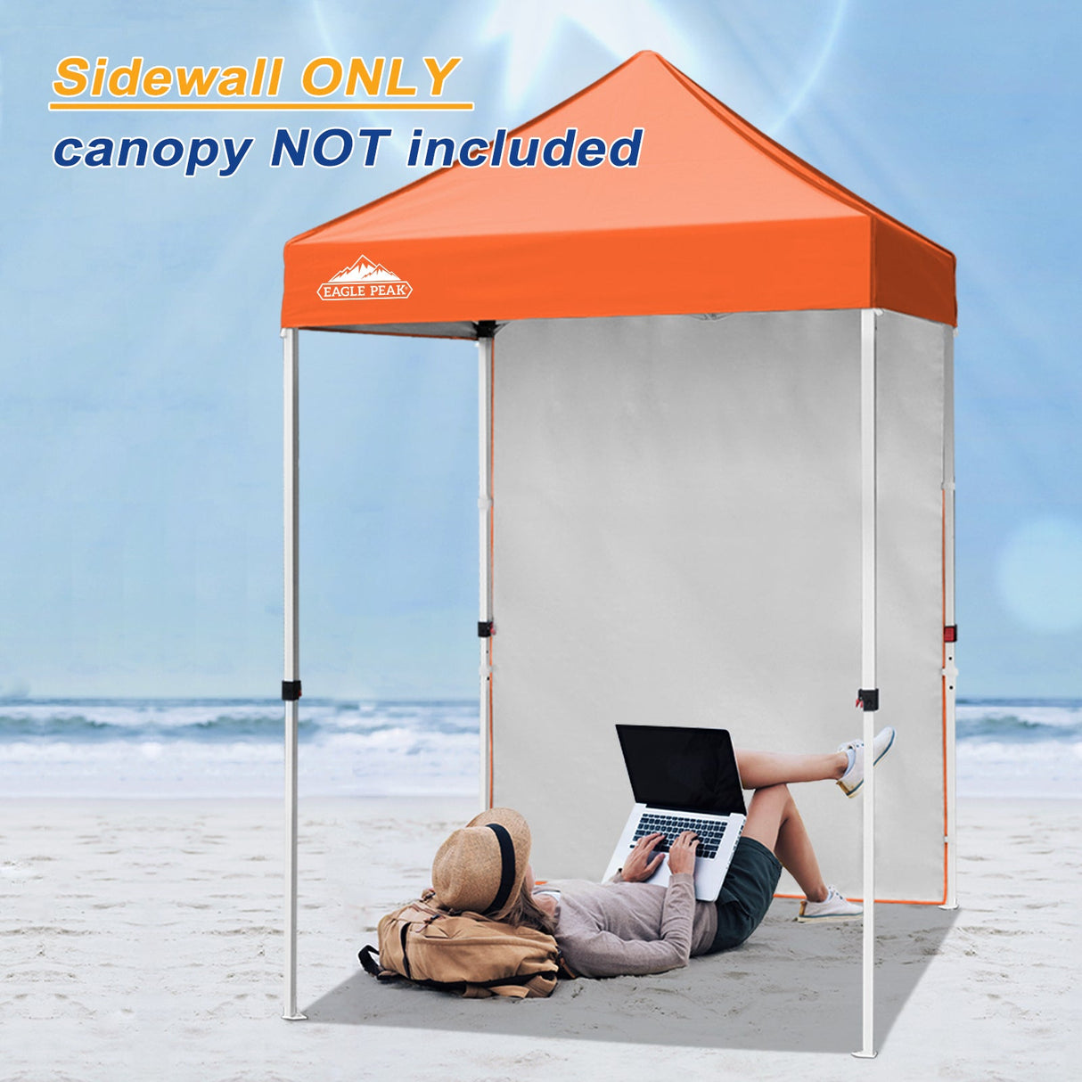 Sunwall / Sidewall for 5x5 ft Straight Leg Canopy only 1 Sidewall - Eagle Peak Custom Canopy Tent