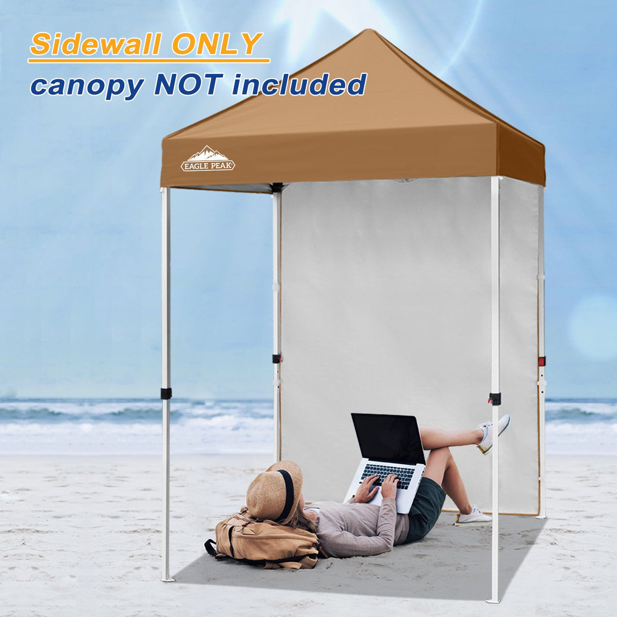 Sunwall / Sidewall for 5x5 ft Straight Leg Canopy only 1 Sidewall - Eagle Peak Custom Canopy Tent