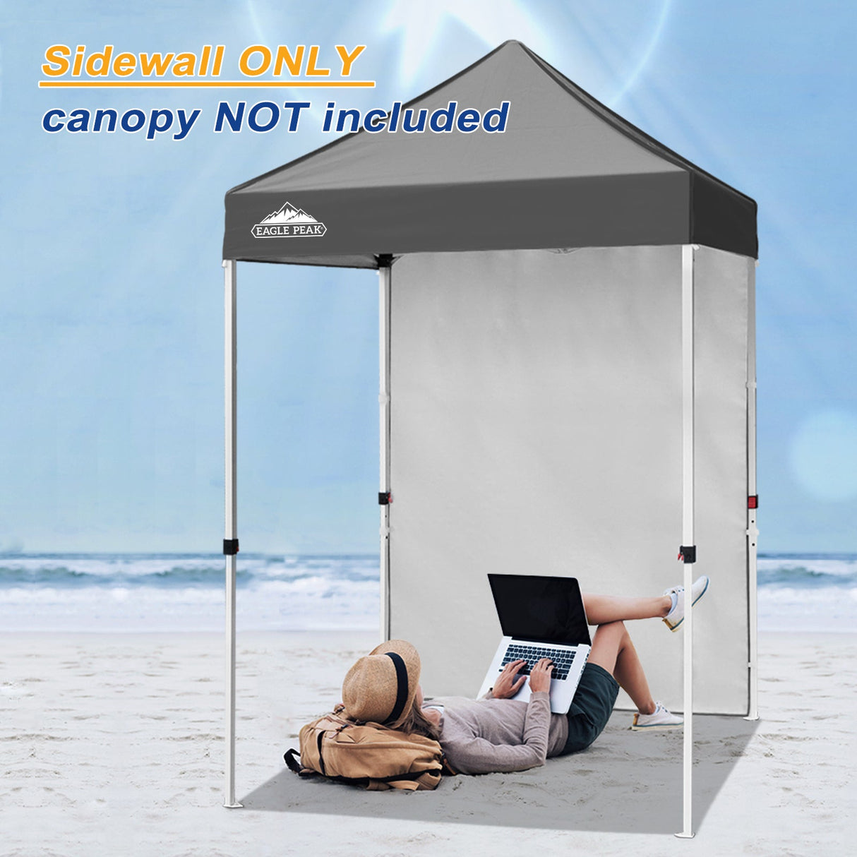 Sunwall / Sidewall for 5x5 ft Straight Leg Canopy only 1 Sidewall - Eagle Peak Custom Canopy Tent