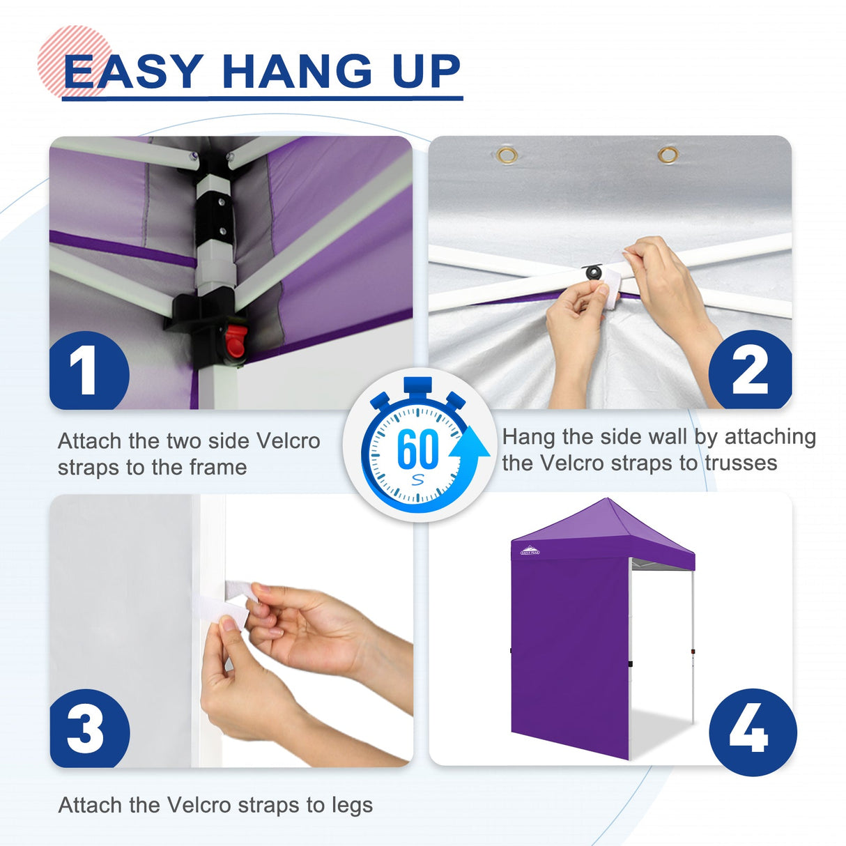 Sunwall / Sidewall for 5x5 ft Straight Leg Canopy only 1 Sidewall - Eagle Peak Custom Canopy Tent